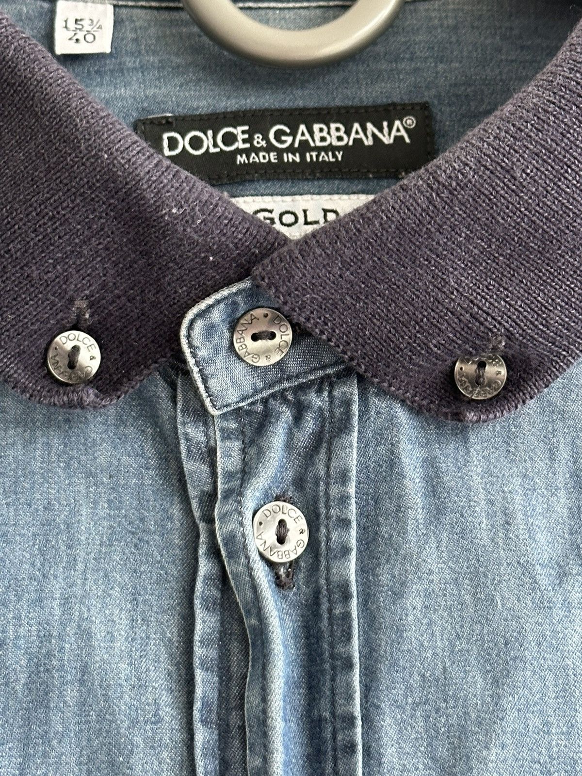 Dolce & Gabbana Dolce & Gabbana Gold Long Sleeve Shirt Button Up Size 40 Size US M / EU 48-50 / 2 - 8 Thumbnail