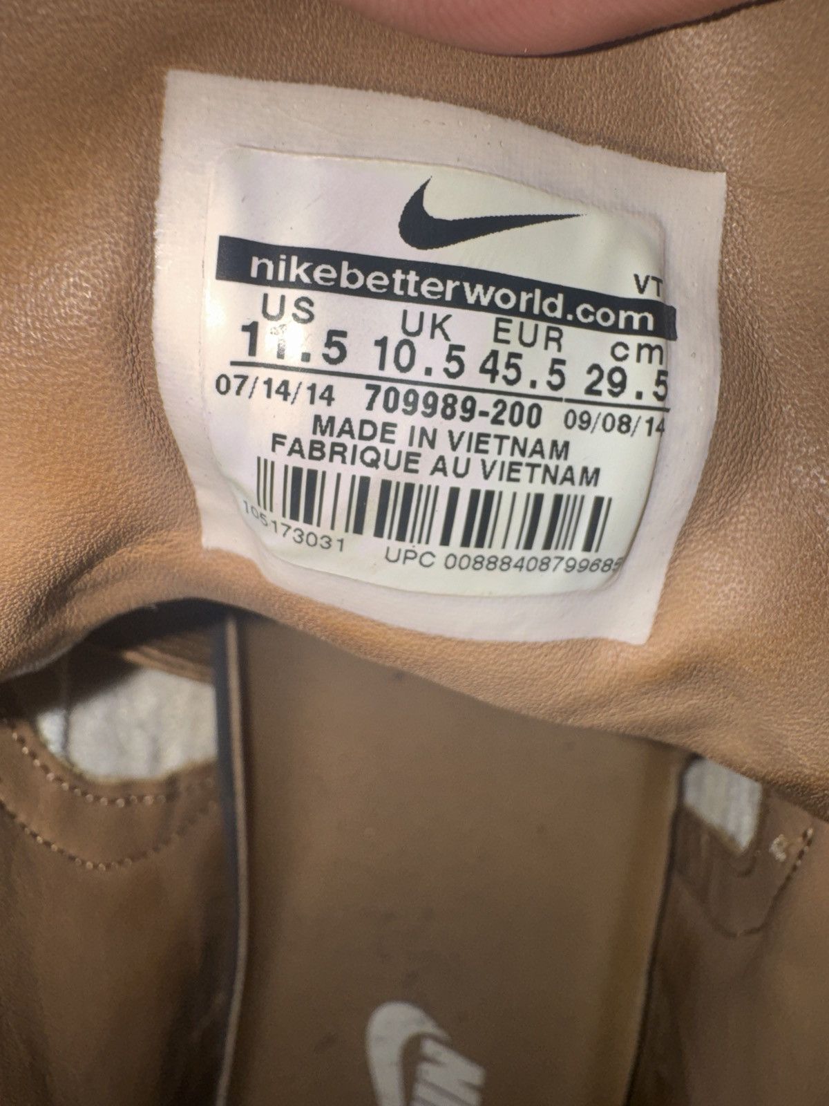 Nike Nike Air Trainer 3 Premium Tan size 11.5 Size US 11.5 / EU 44-45 - 10 Thumbnail