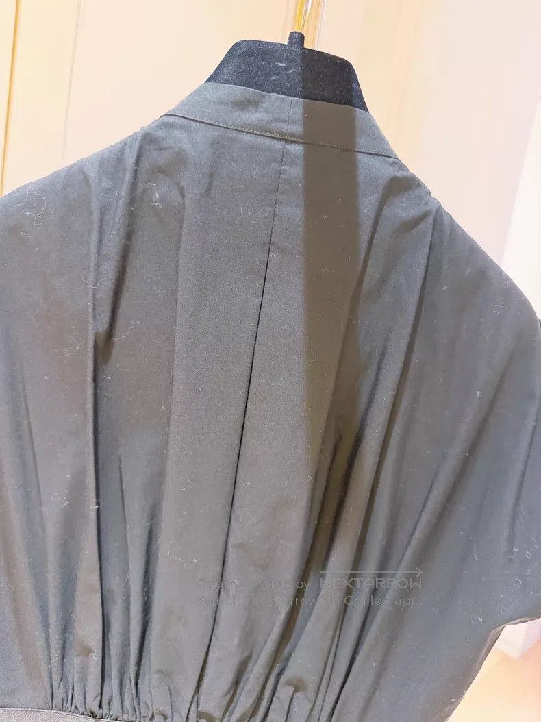 Alaia Alaia Black Twill Belted Wrap Dress Size XS / US 0-2 / IT 36-38 - 5 Thumbnail