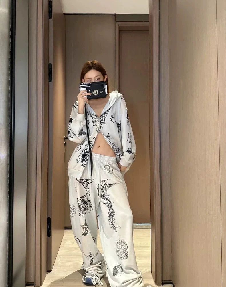 Balenciaga size S Tattoos, tattoos, mud-dyed graffiti pant