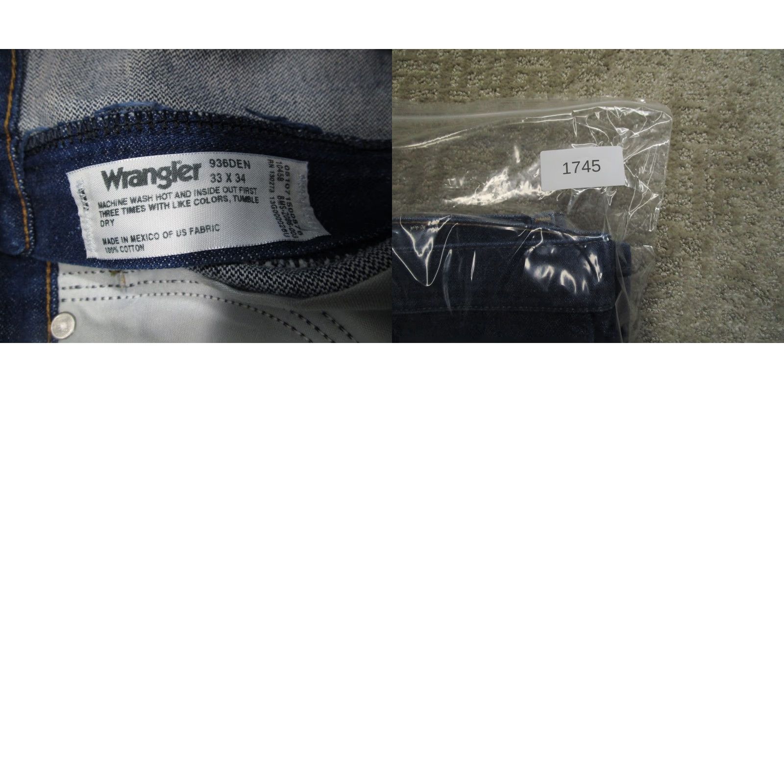 Wrangler Wrangler Jeans Men 33x34 Blue Cowboy Cut Slim Fit Western Jeans Dark Wash Denim Wrangler Cowboy Cut 936 Men Jeans Size US 33 - 8 Thumbnail