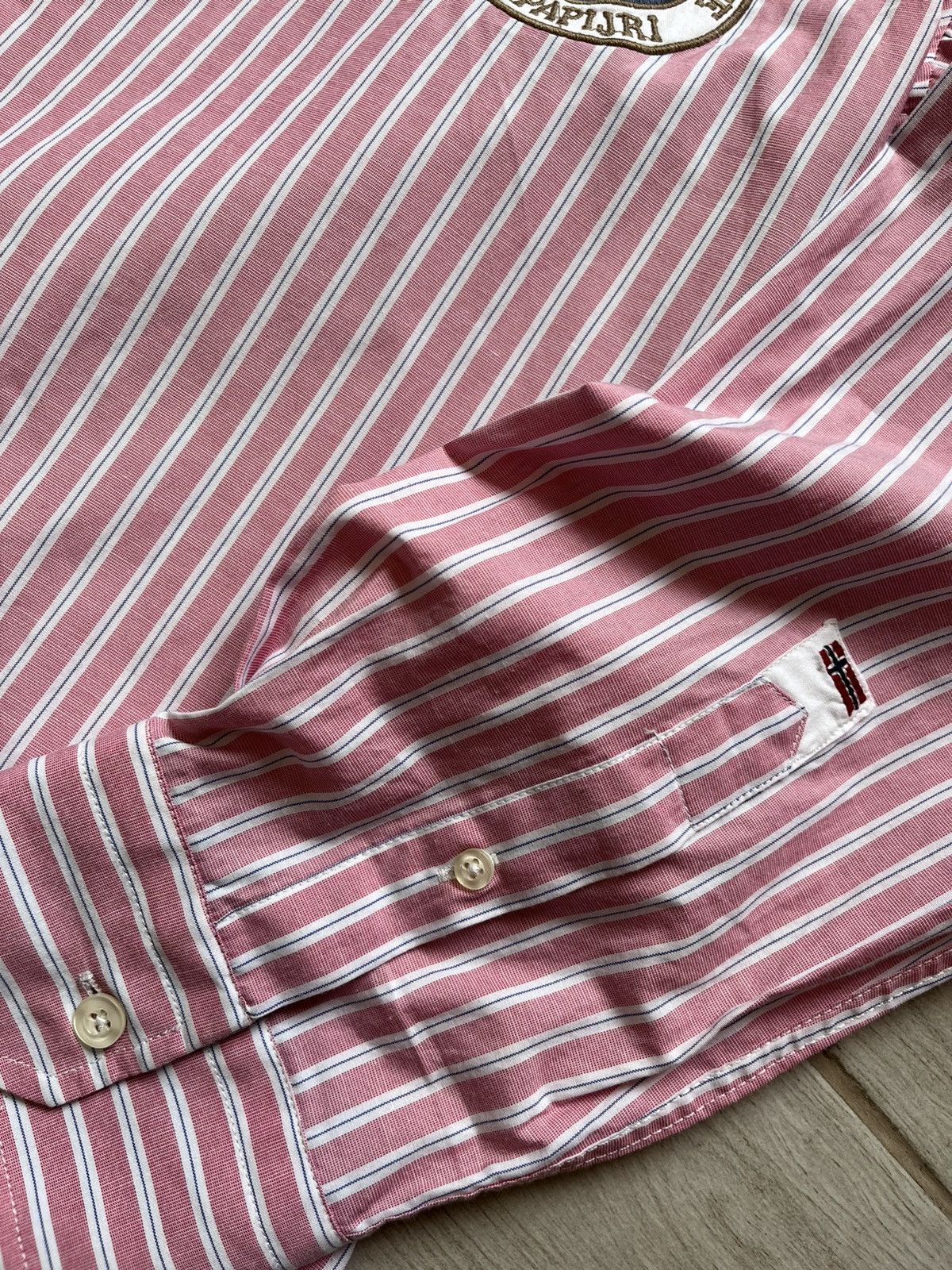 Napapijri Napapijri shirt striped oversized overshirt vintage Size US XXL / EU 58 / 5 - 10 Thumbnail