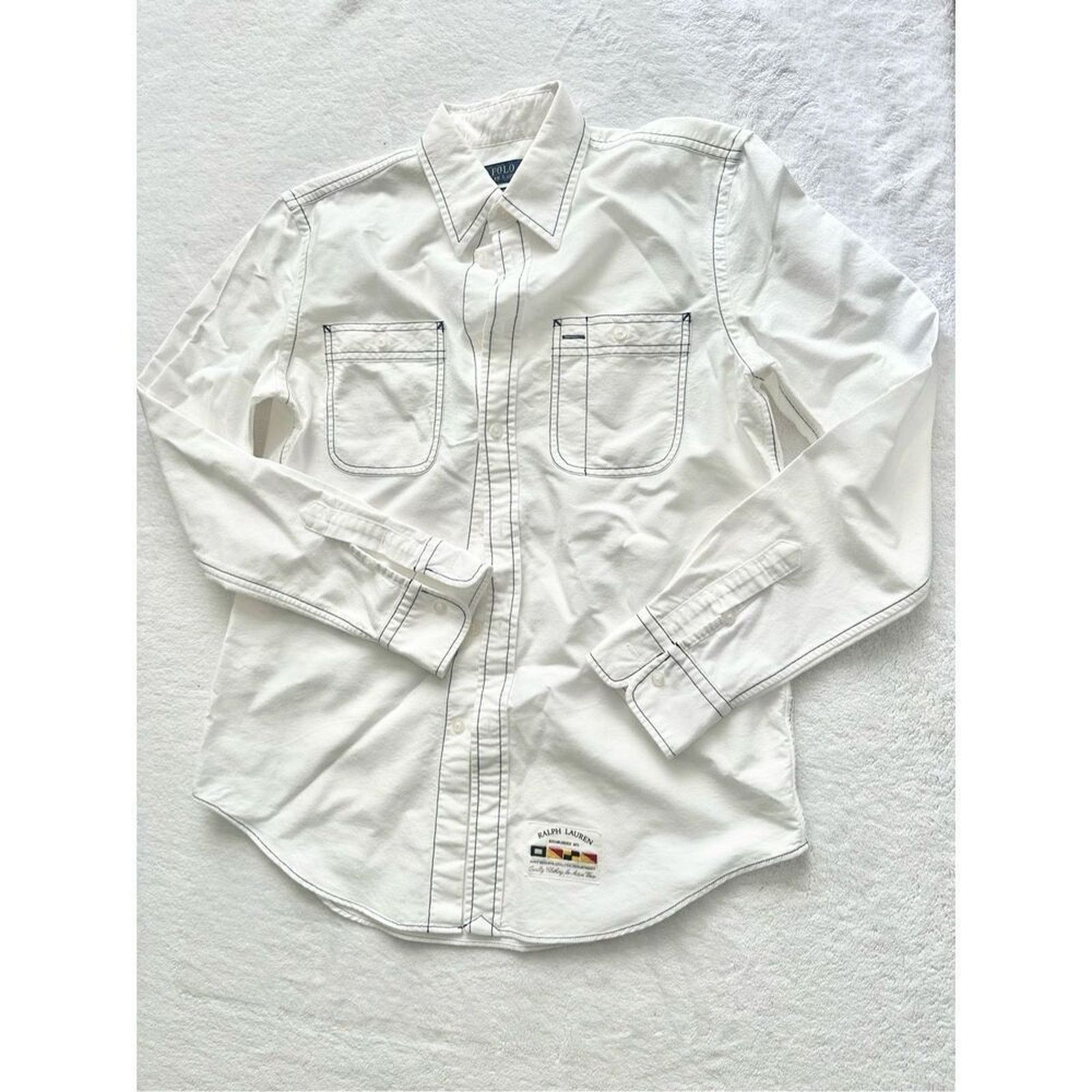 Ralph Lauren Ralph Lauren Polo P-15 Nautical Sailboat Long Sleeve Shirt Size US M / EU 48-50 / 2 - 1 Thumbnail