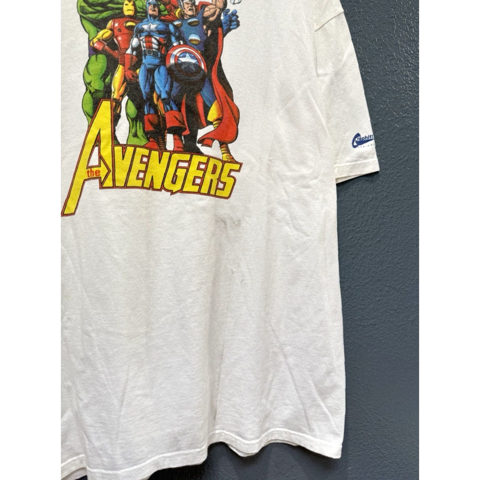 Hanes VINTAGE 90s Marvel Avengers White Hanes T-Shirt 2XL Mens Shirt Size US XXL / EU 58 / 5 - 4 Thumbnail