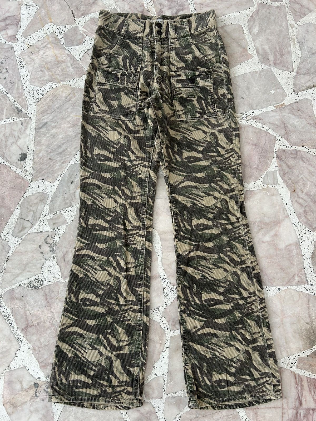 Kapital Kapital Camo Corduroy Japan Vintage Trousers Size US 27 - 1 Thumbnail