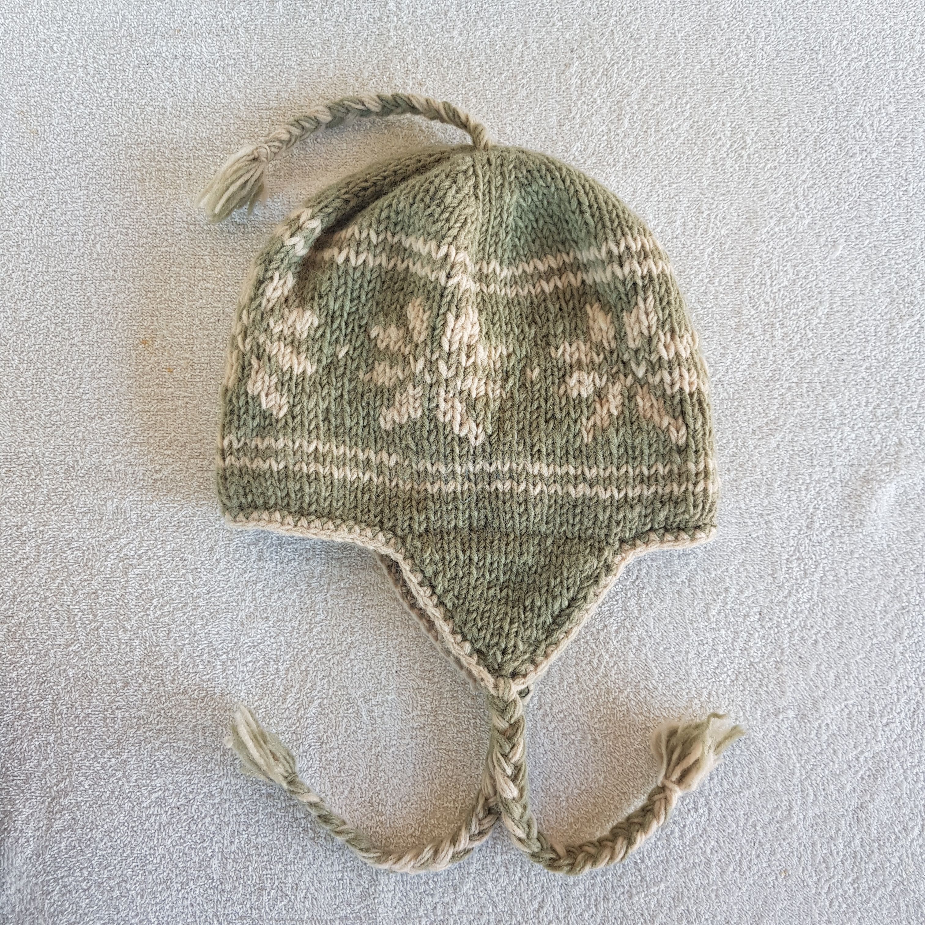 Other Vintage Christmas Earflap Beanie Ribbed Knit Snow Caps Hats Size ONE SIZE - 5 Thumbnail