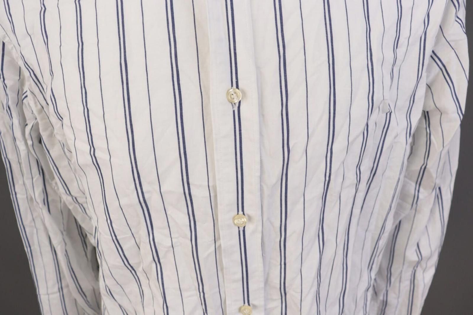 Designer Gutteridge White Striped Button Down Shirt Size 45 / 18 Size US M / EU 48-50 / 2 - 3 Thumbnail