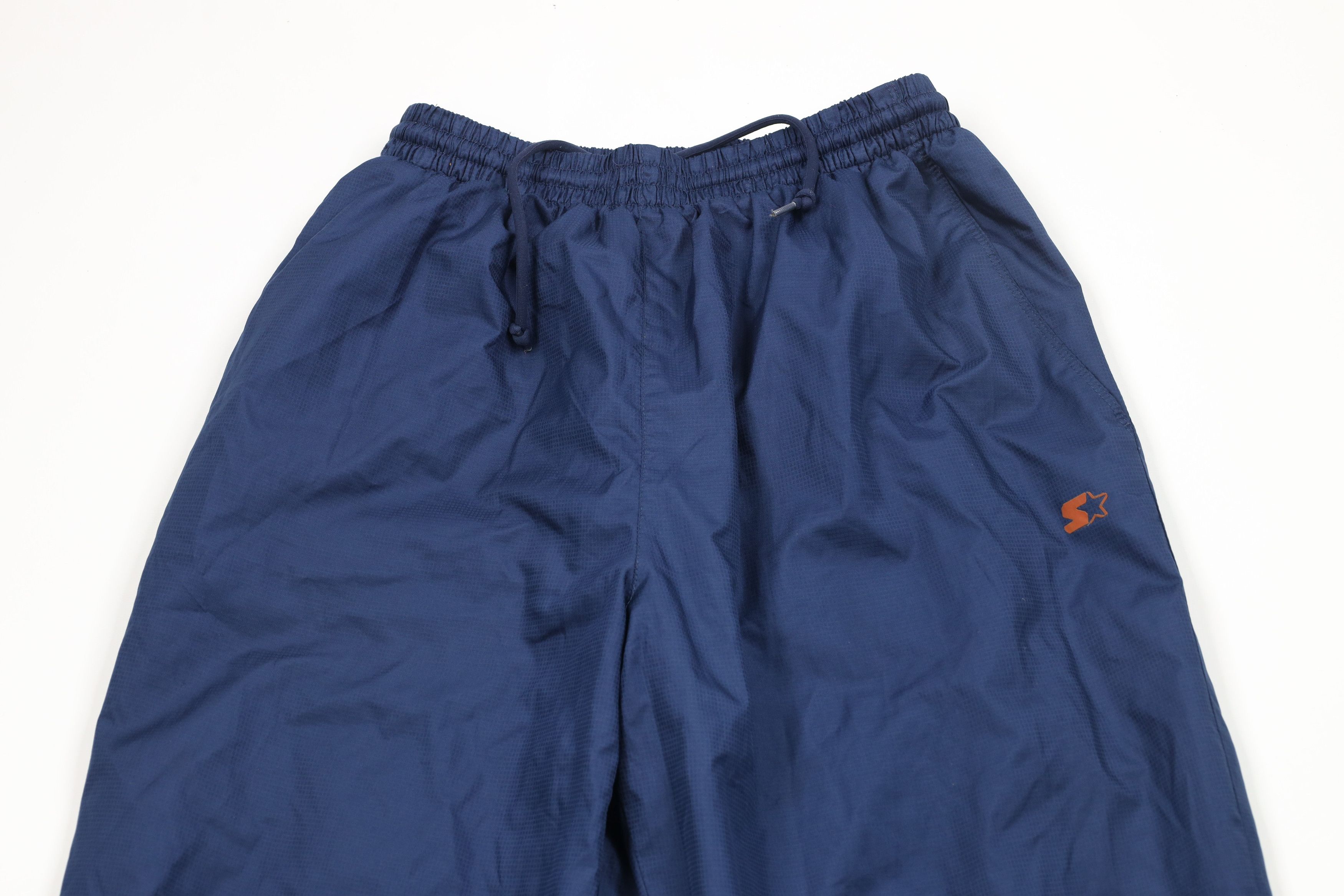 Starter × Vintage Vintage 90s Y2K Starter Reflective Windbreaker Pants Blue Size US 34 / EU 50 - 2 Thumbnail