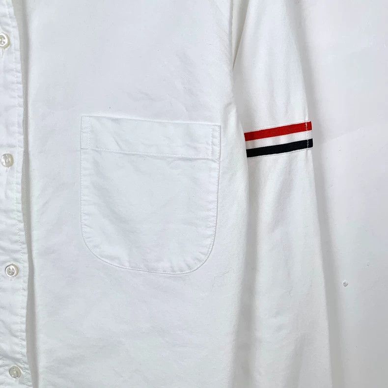 Thom Browne Thom Browne White double-sleeved lapel single-breasted cott Size US XS / EU 42 / 0 - 4 Thumbnail