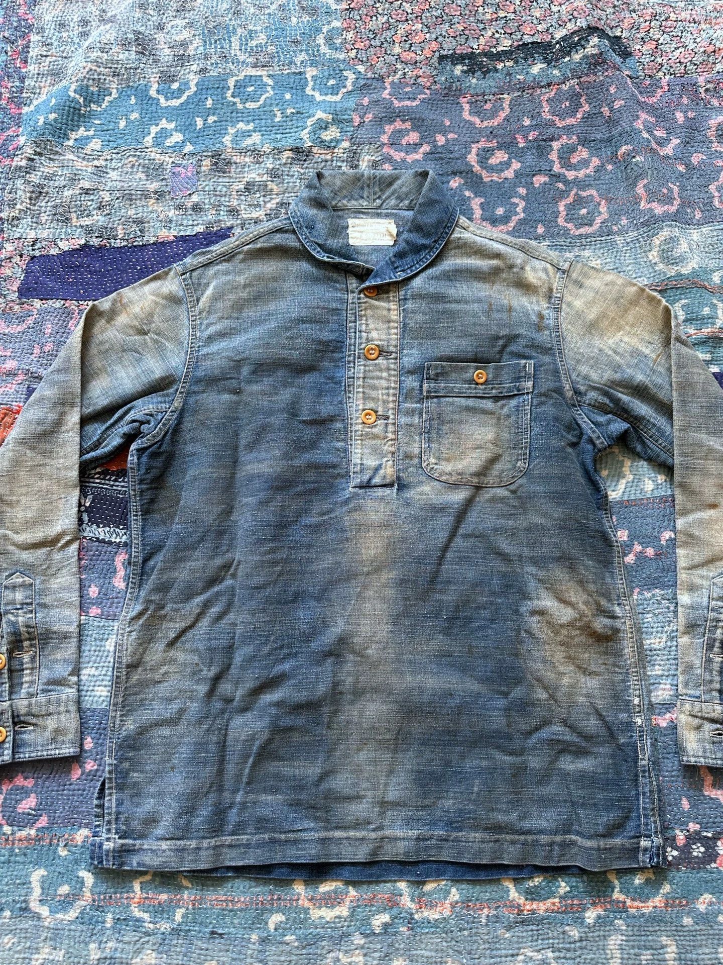 RRL Ralph Lauren rrl vintage distressed washed pullover shirt M Size US M / EU 48-50 / 2 - 1 Thumbnail