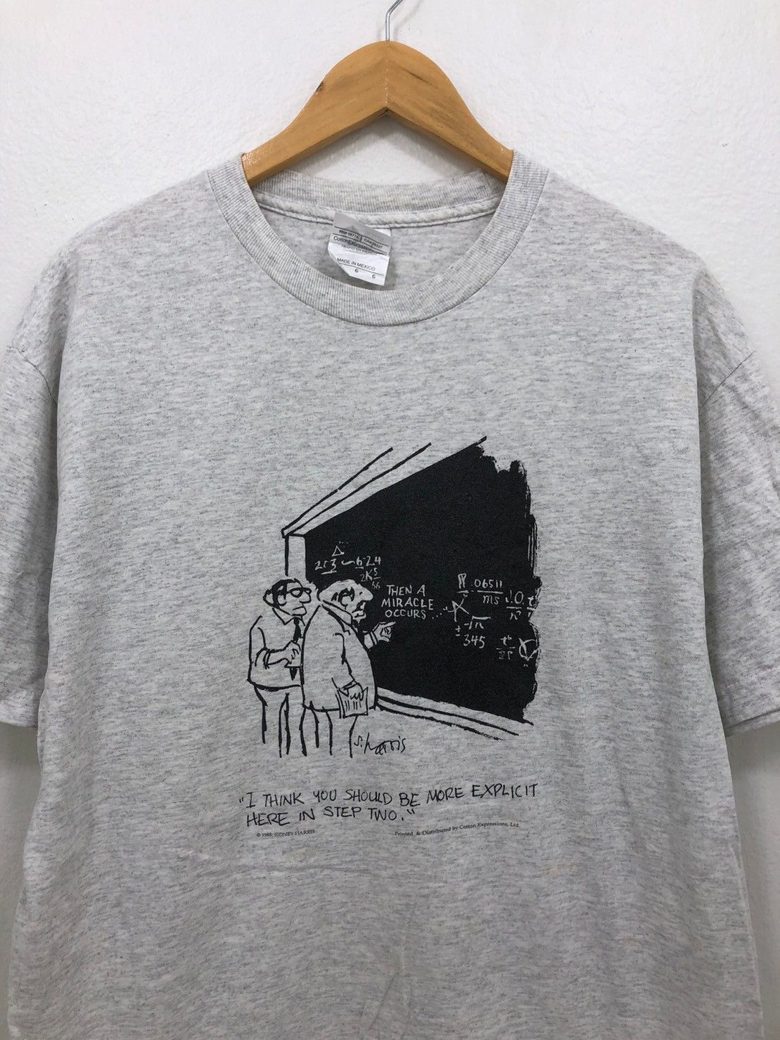 Vintage Vintage Sidney Harris shirt I think you.. wts01 Size US L / EU 52-54 / 3 - 1 Thumbnail
