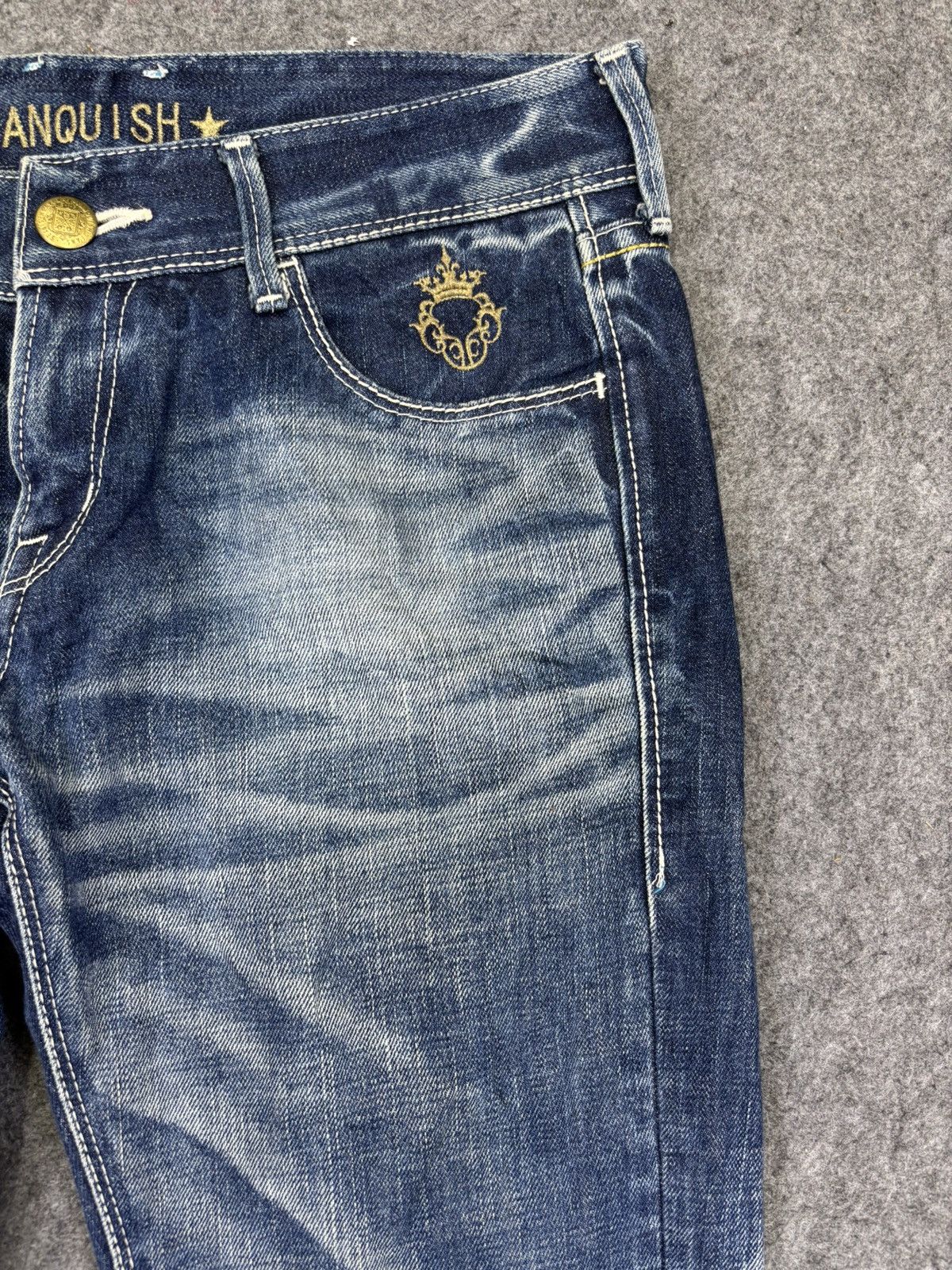 Vanquish 💥Flare💥Vanquish Crazy Fades Low Rise Spiky Flare Denim K1 Size US 32 / EU 48 - 5 Thumbnail