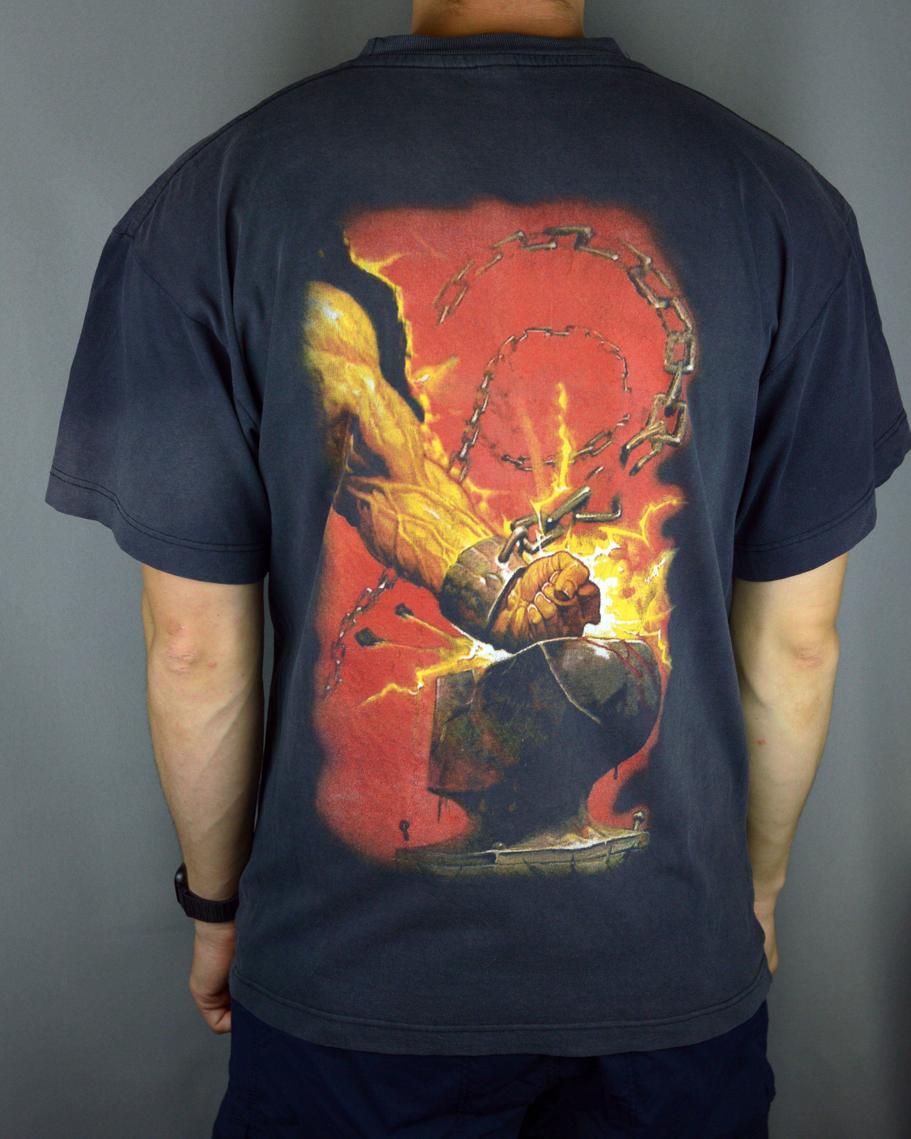 Vintage Vintage Manowar 90s t shirt Size US L / EU 52-54 / 3 - 2 Thumbnail