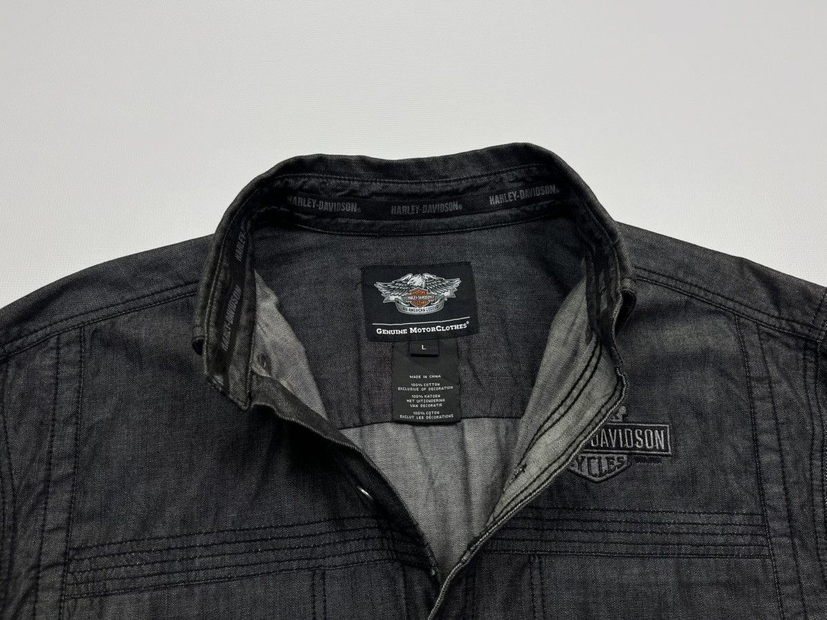 Harley Davidson Harley Davidson Denim Shirt Men's Size L Black Long Sleeve Size US L / EU 52-54 / 3 - 5 Thumbnail