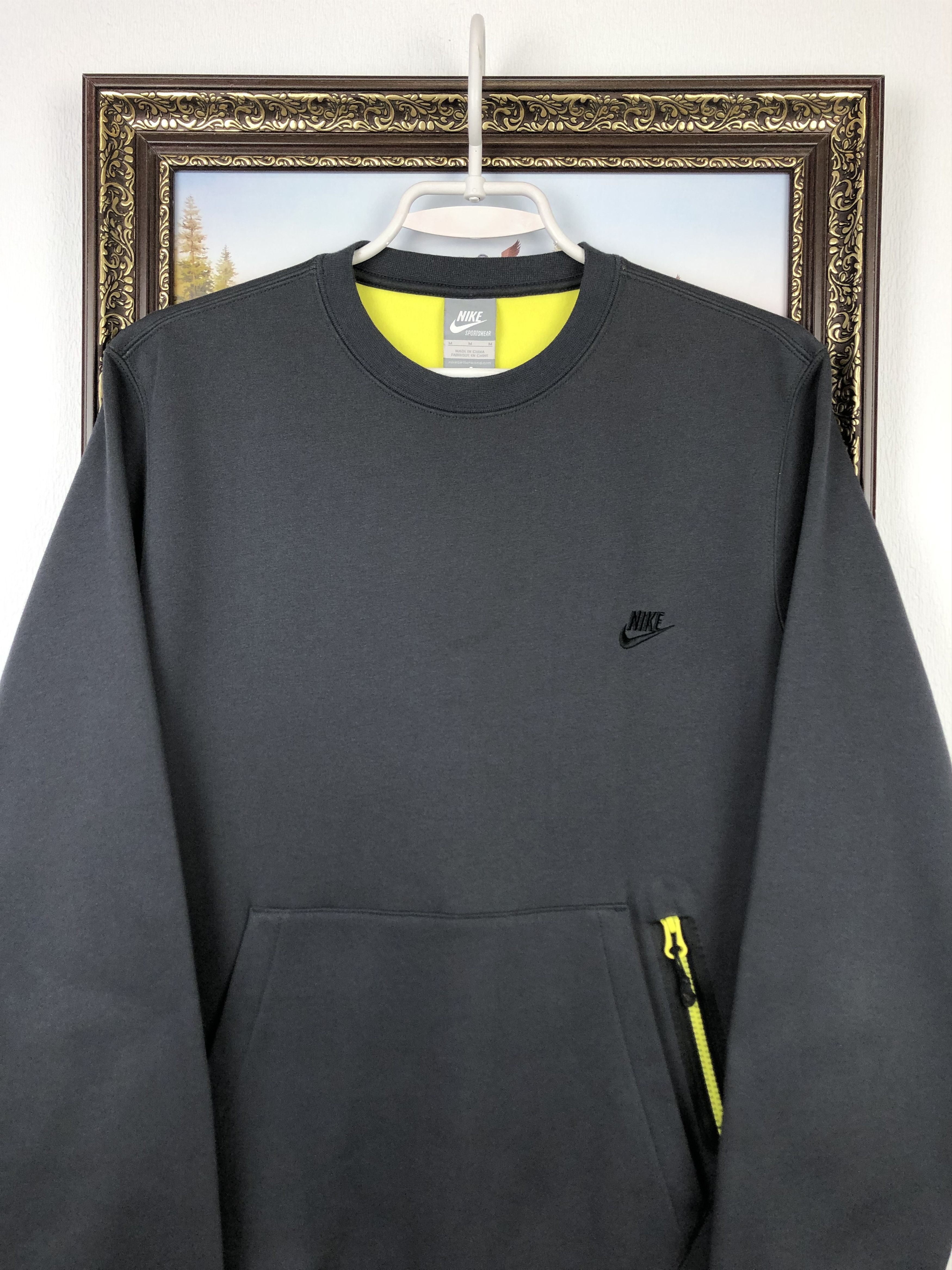 Nike Vintage Nike Swoosh Gray Sweatshirt Mens Crewneck Y2K Rare Size US M / EU 48-50 / 2 - 2 Thumbnail