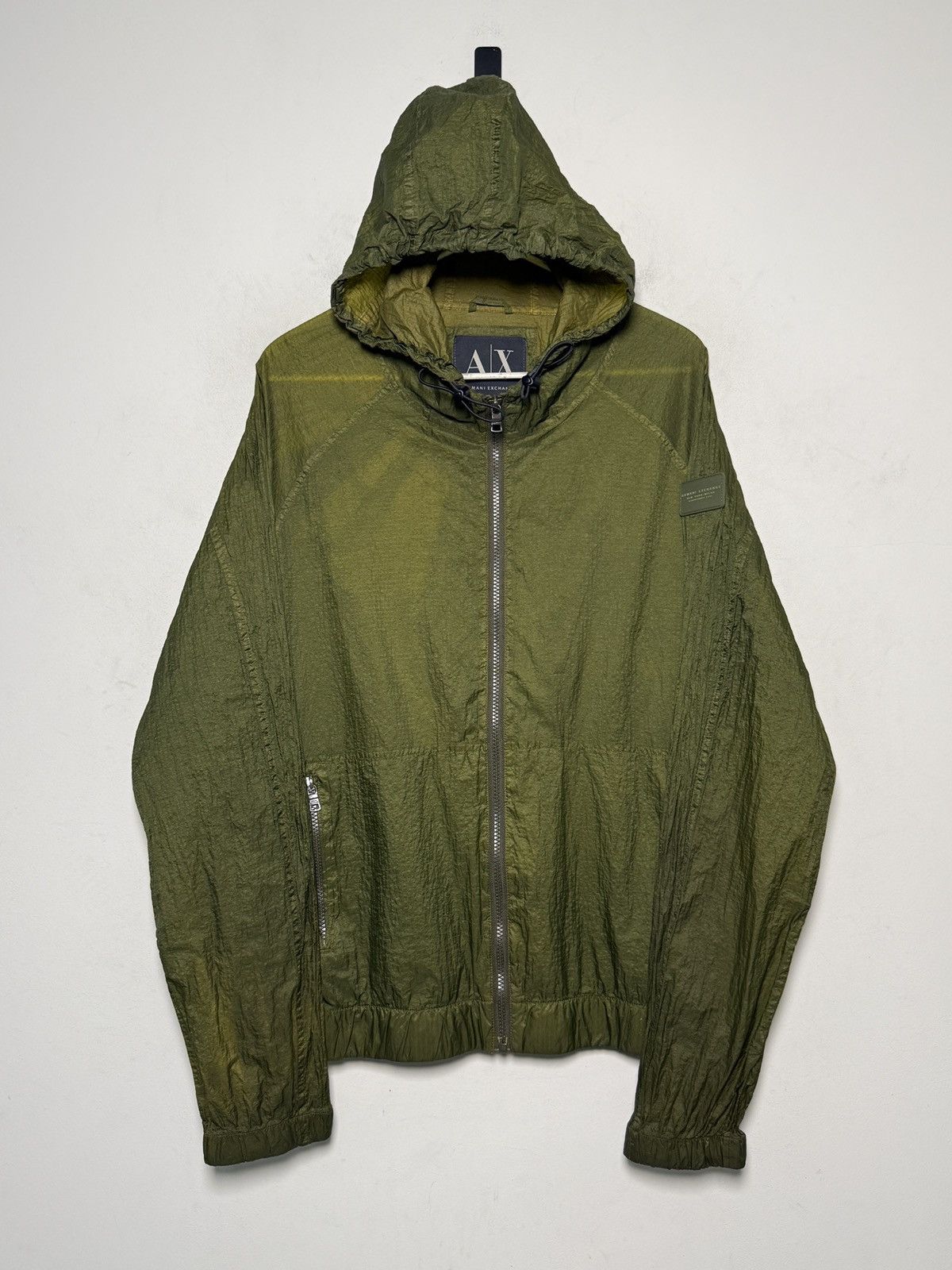 Giorgio Armani Armani lightweight crinkle nylon jacket in deep olive tone Size US L / EU 52-54 / 3 - 1 Thumbnail
