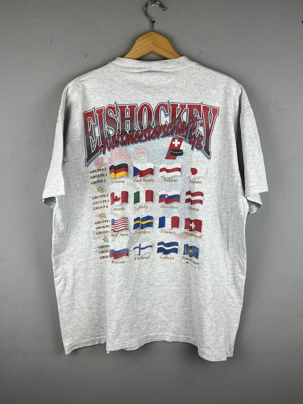 NHL VINTAGE 1998 EISHOCKEY WORLD CHAMPIONSHIP NHL ZURICH TSHIRT Size US XL / EU 56 / 4 - 2 Thumbnail