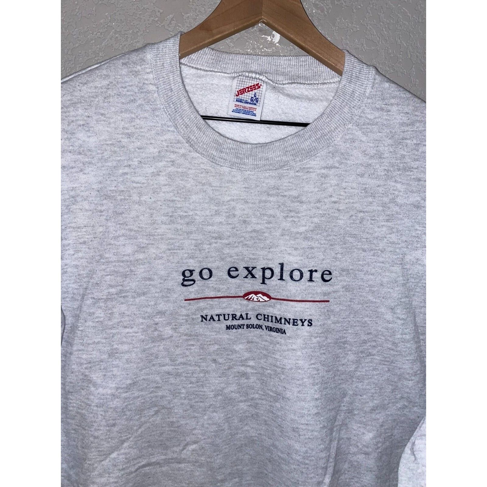 Jerzees Vintage Natural Chimneys Sweatshirt Virginia Crewneck 90s L Size US L / EU 52-54 / 3 - 2 Thumbnail