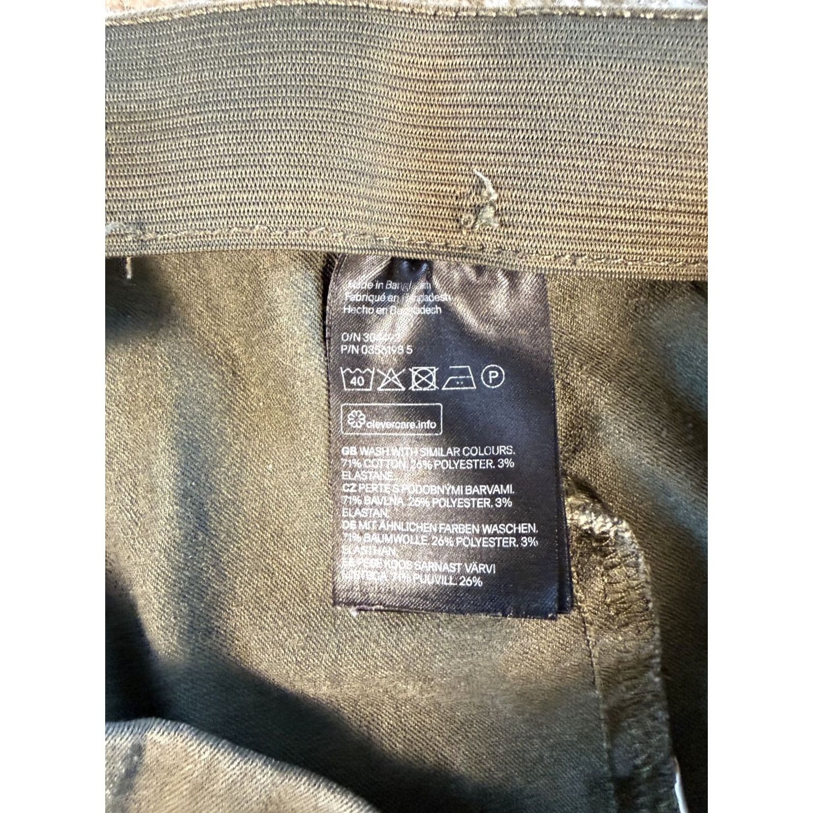 H&M H M Womens Pants Green Size 14 Ankle Pull on Skinny Y2K Size 36" / US 14 / IT 50 - 4 Thumbnail