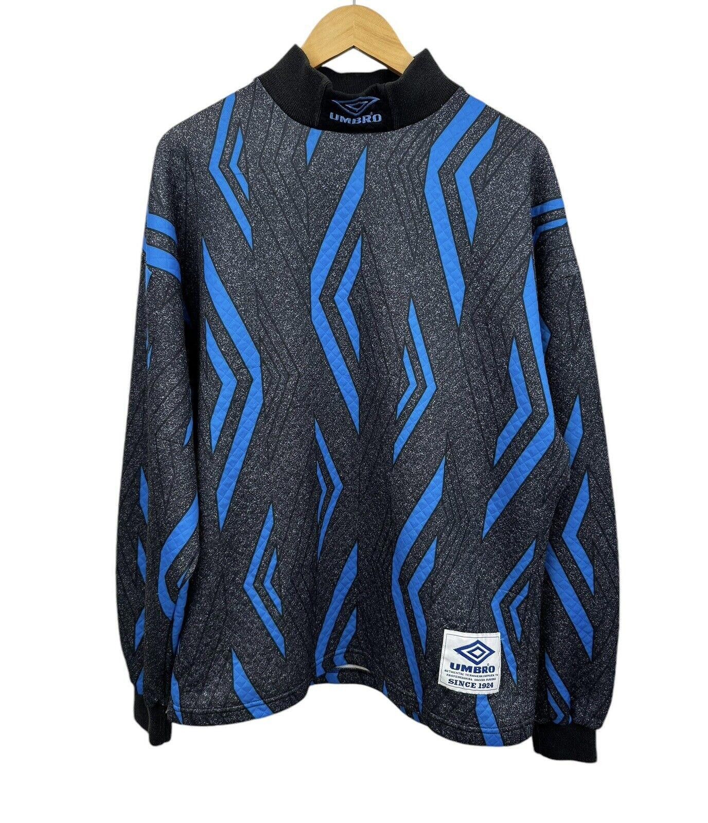 Umbro Vintage Umbro 90s Goalkeeper Kit Black #1 Blue Jersey L Size ONE SIZE - 1 Thumbnail