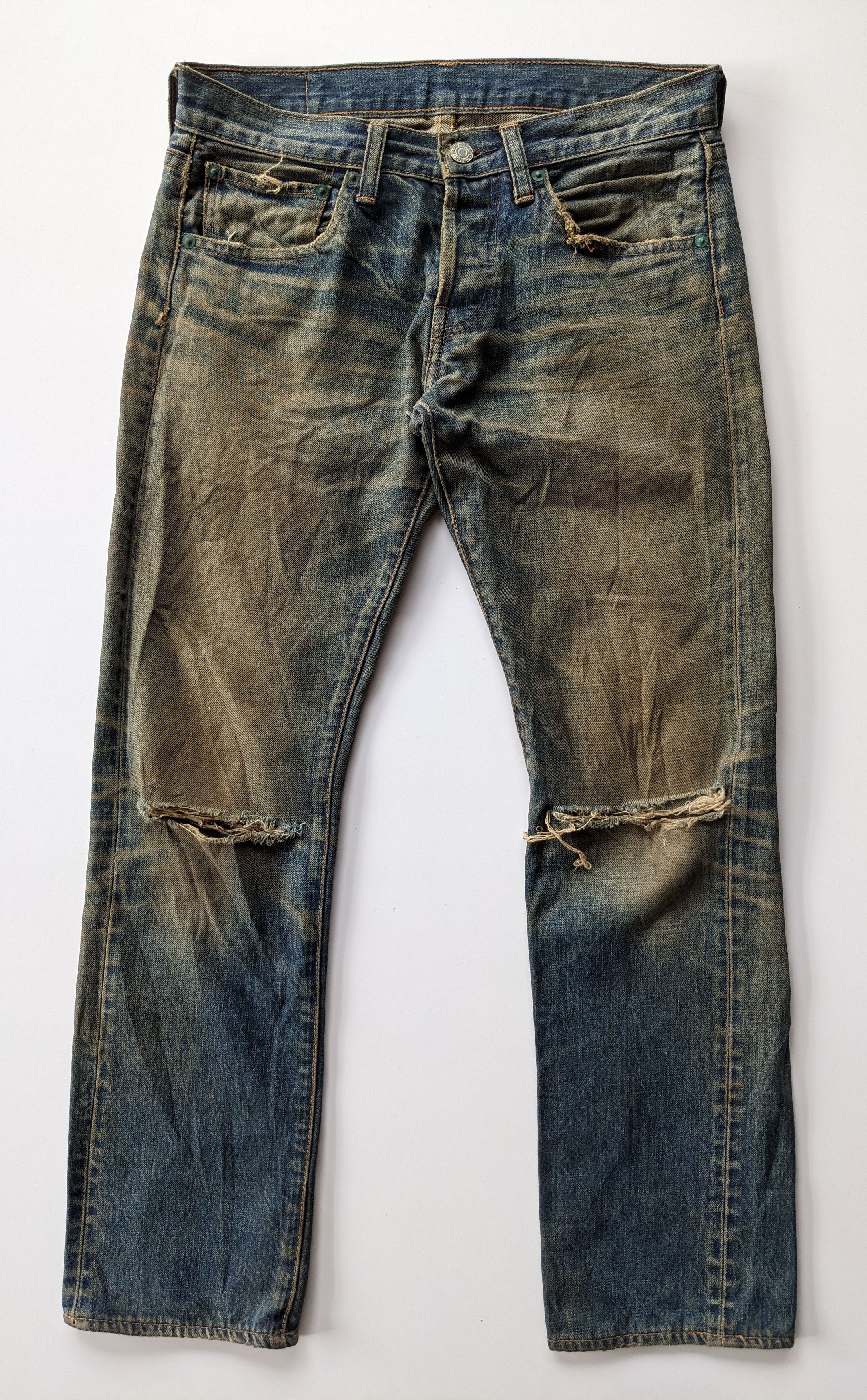 Denime Vintage DENIME rusty distressed selvedge jeans Size US 31 - 8 Thumbnail