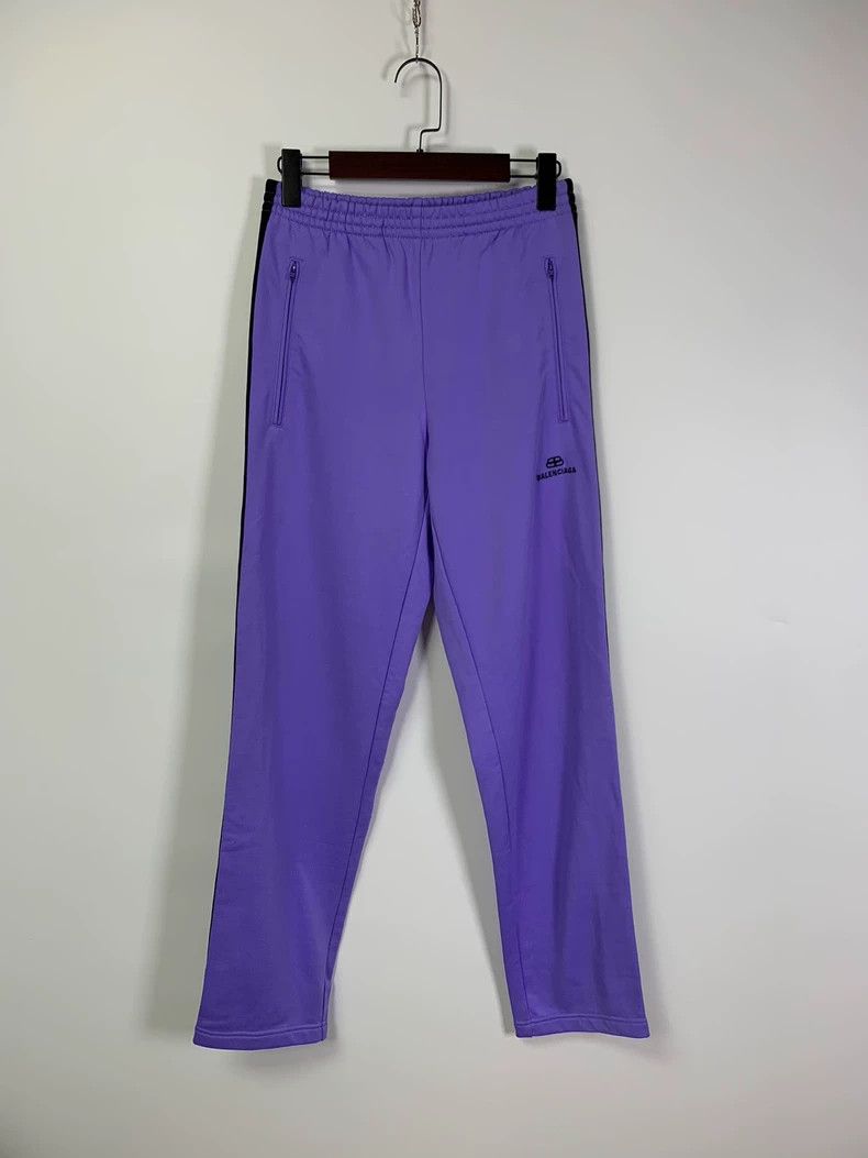 Balenciaga Balenciaga Purple Logo Lock Sports Pants - dmc Size US 32 / EU 48 - 1 Thumbnail