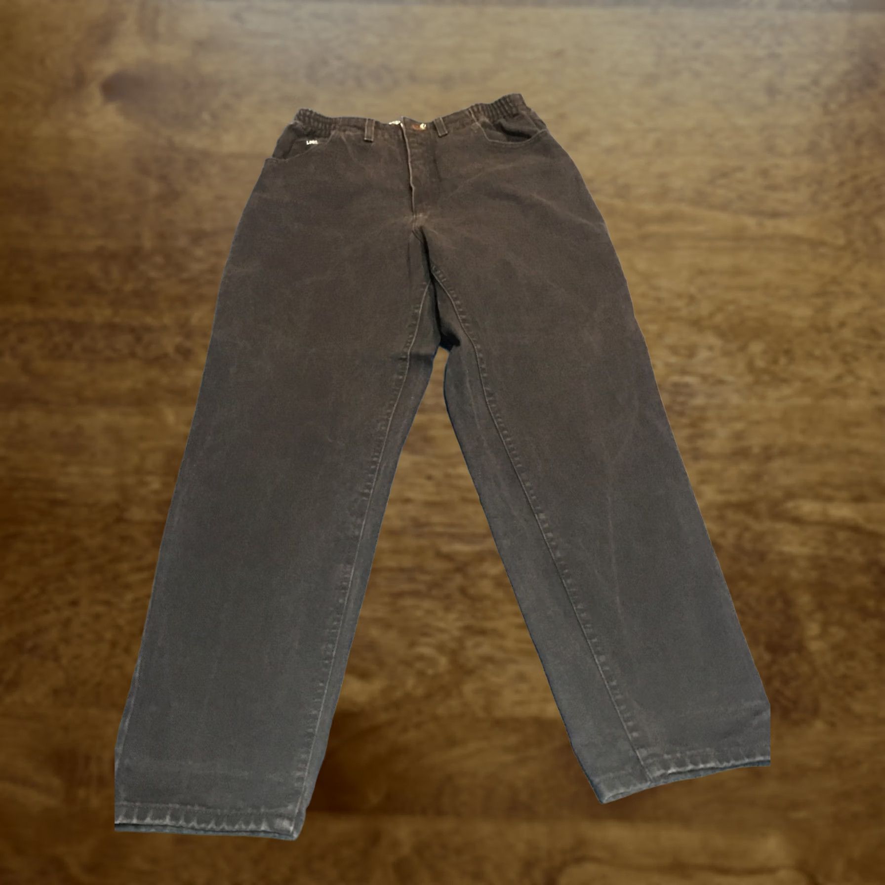 Lee VINTAGE Lee Jeans Women Petites 12P Denim USA Dark Blue 28Inseam 28In Zip Button High Rise Mom Regular Pockets Cotton USA Theme A38 Size 28" / US 6 / IT 42 - 1 Thumbnail