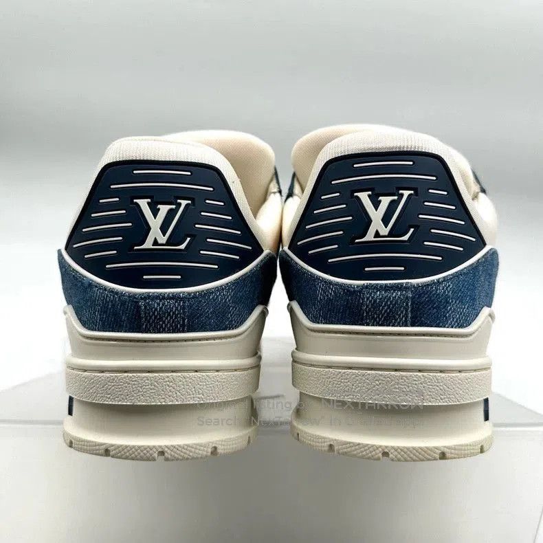 Louis Vuitton Louis Vuitton LV Trainer White Blue Sneakers. Size US 10.5 / EU 43-44 - 4 Thumbnail