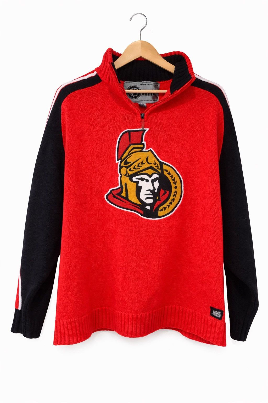 Ottawa Senators NHL Quarter-Zip Knit Sweater – Size XXL