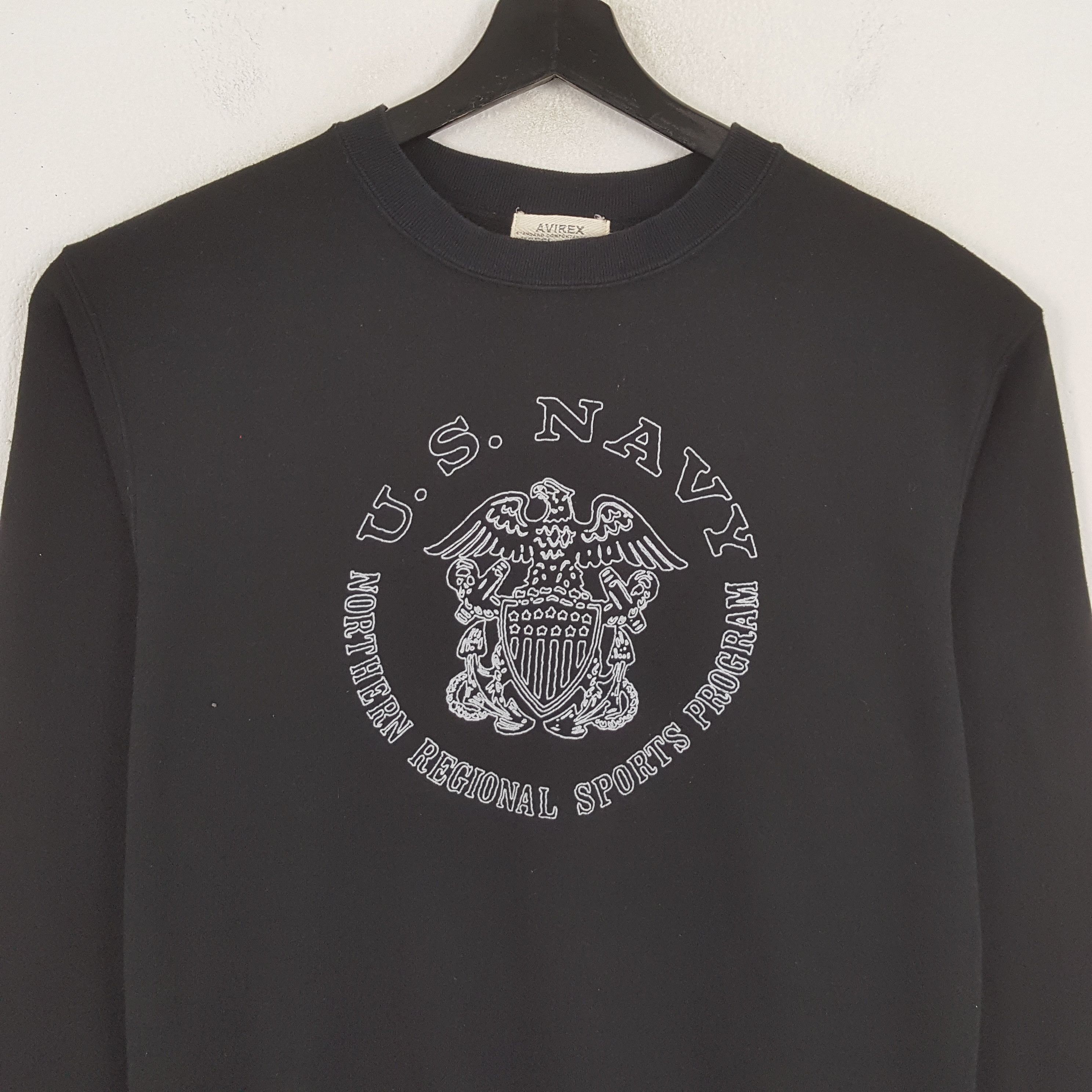 Avirex × Vintage U.S NAVY AVIREX Center Design Sweatshirt Size US M / EU 48-50 / 2 - 2 Thumbnail