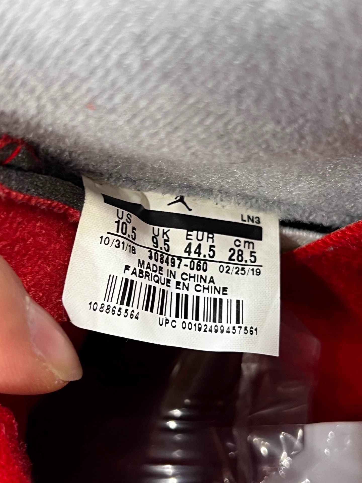 Nike Air Jordan 4 Retro Bred OG 2019 44.5 Size US 11.5 / EU 44-45 - 7 Thumbnail