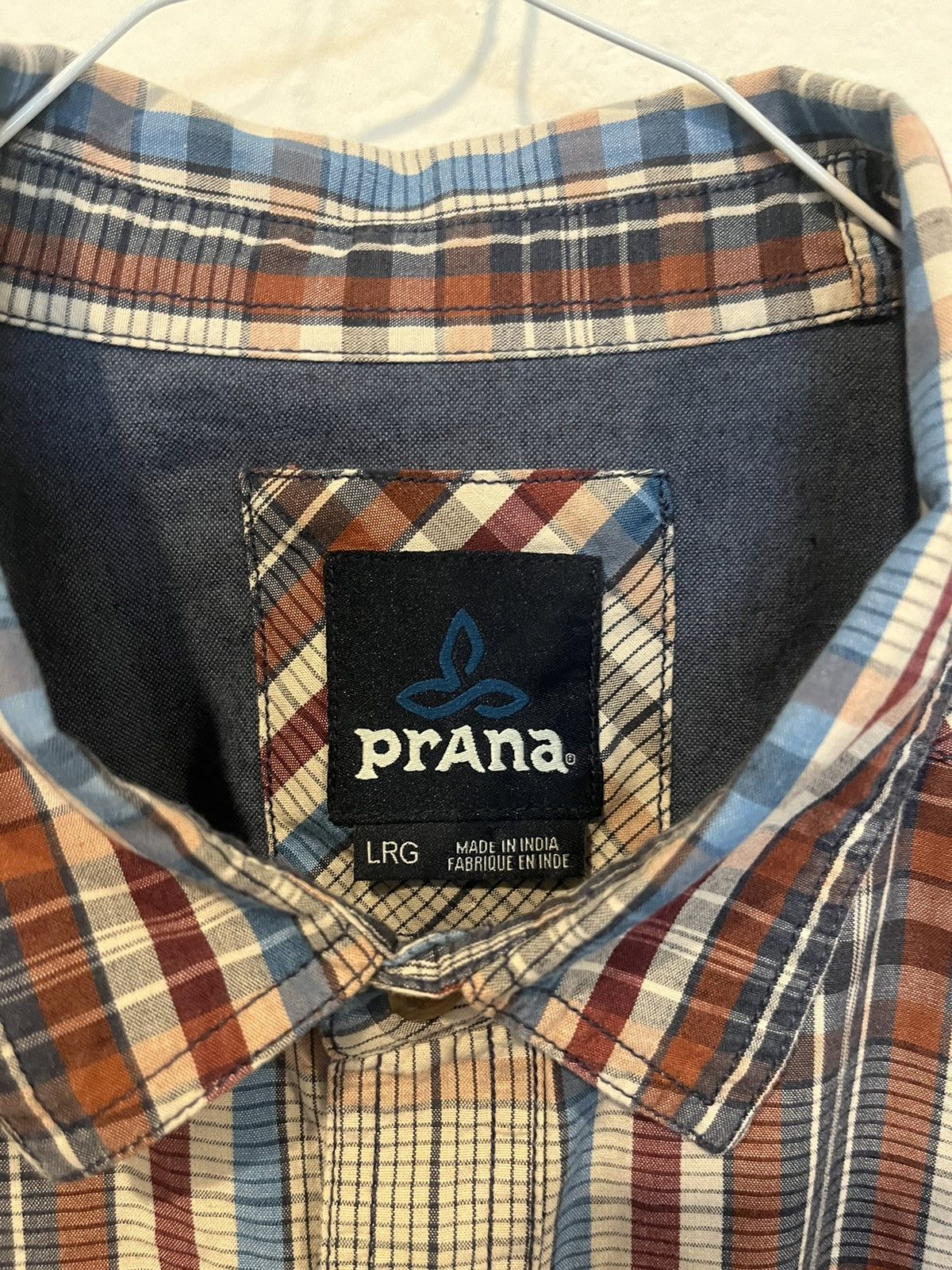 Prana Prana Men's Size Large Red Blue Plaid Long Sleeve Plaid Size US L / EU 52-54 / 3 - 2 Thumbnail