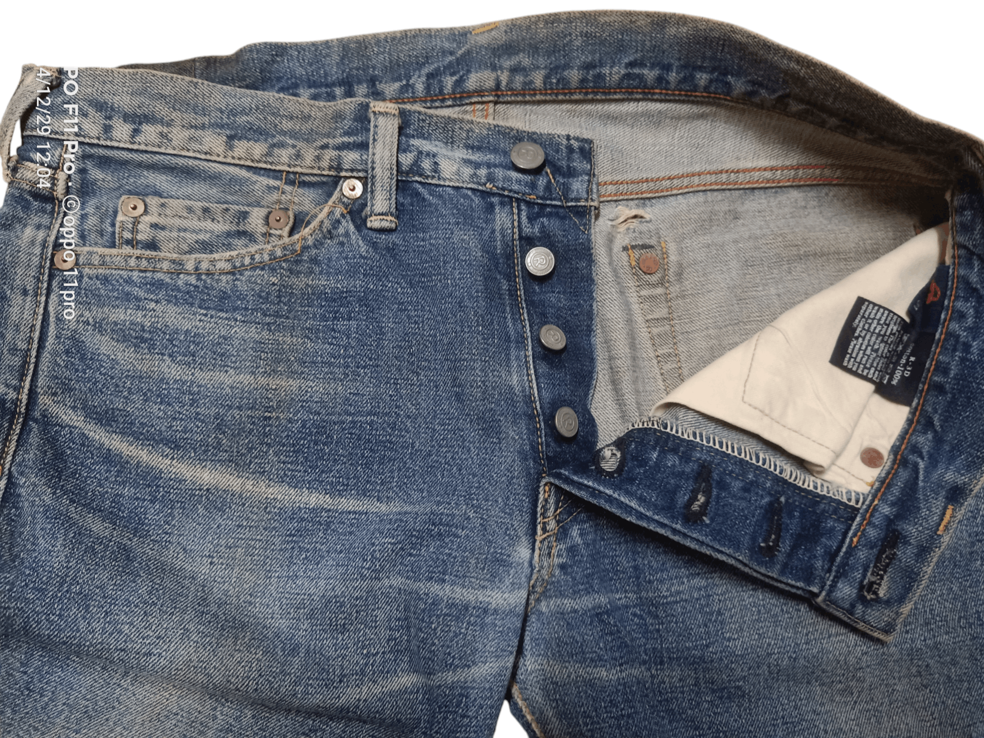 45rpm × Japanese Brand 45 Rpm Denim SunFaded Vintage Distressdenim Size US 34 / EU 50 - 5 Thumbnail