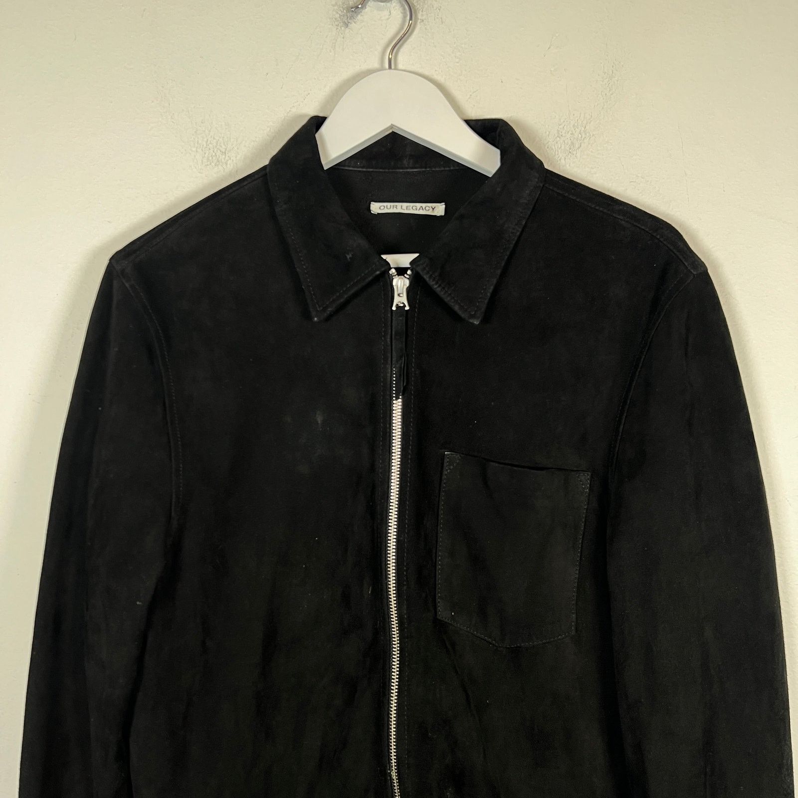 Our Legacy Our Legacy Black Suede Zip Up Jacket Size M Size US M / EU 48-50 / 2 - 3 Thumbnail