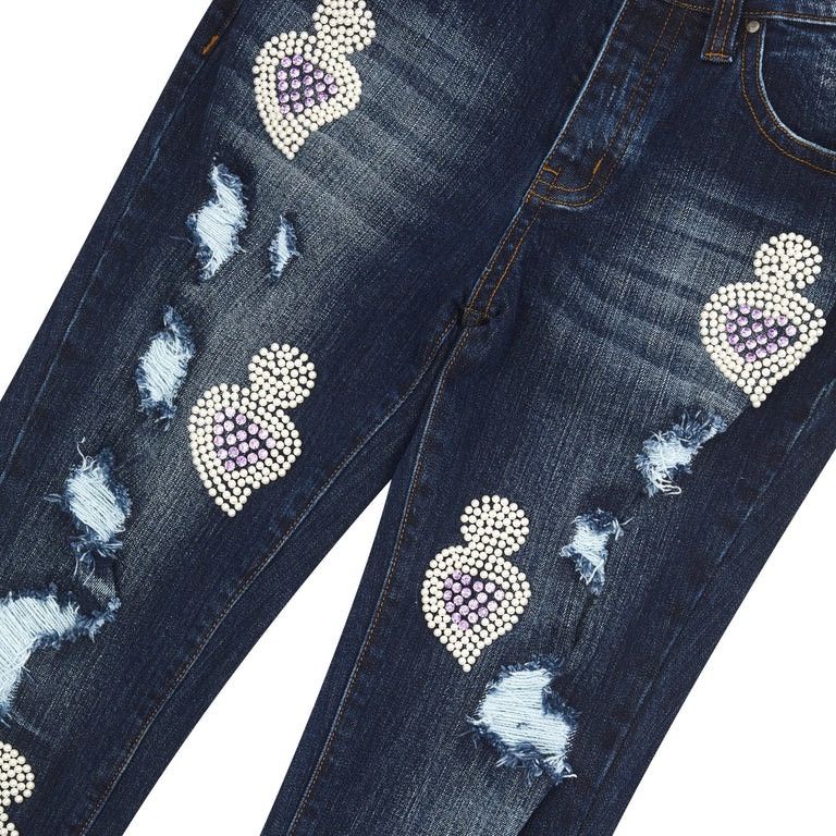 Whensmokeclears When Smoke Clears x Fumi Diamond Dark Wash Jeans SIZE 32 Size US 32 / EU 48 - 2 Thumbnail