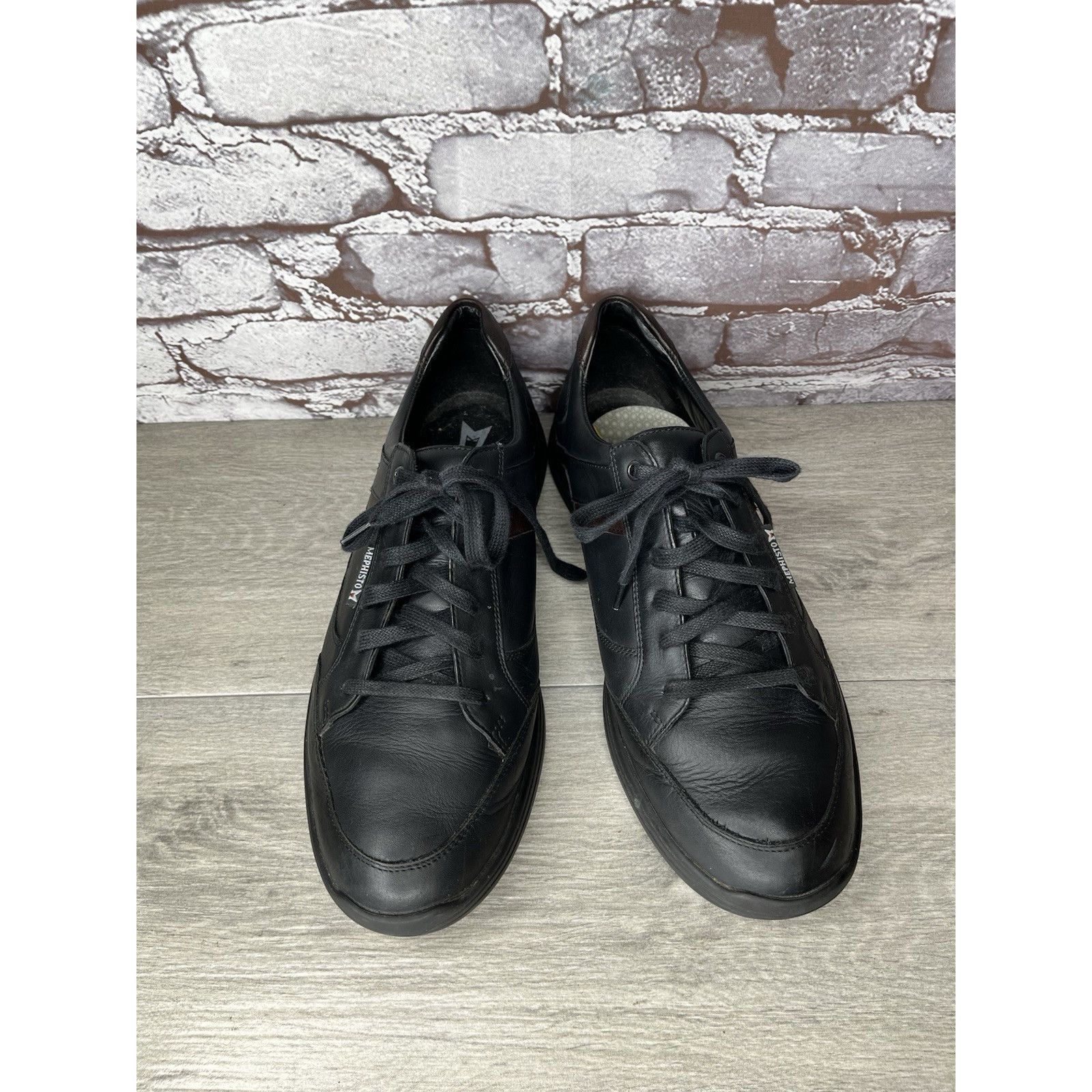Mephisto MEPHISTO Frank GoWing Black Leather Lace Up Sneakers Shoes M Size US 11.5 / EU 44-45 - 2 Thumbnail