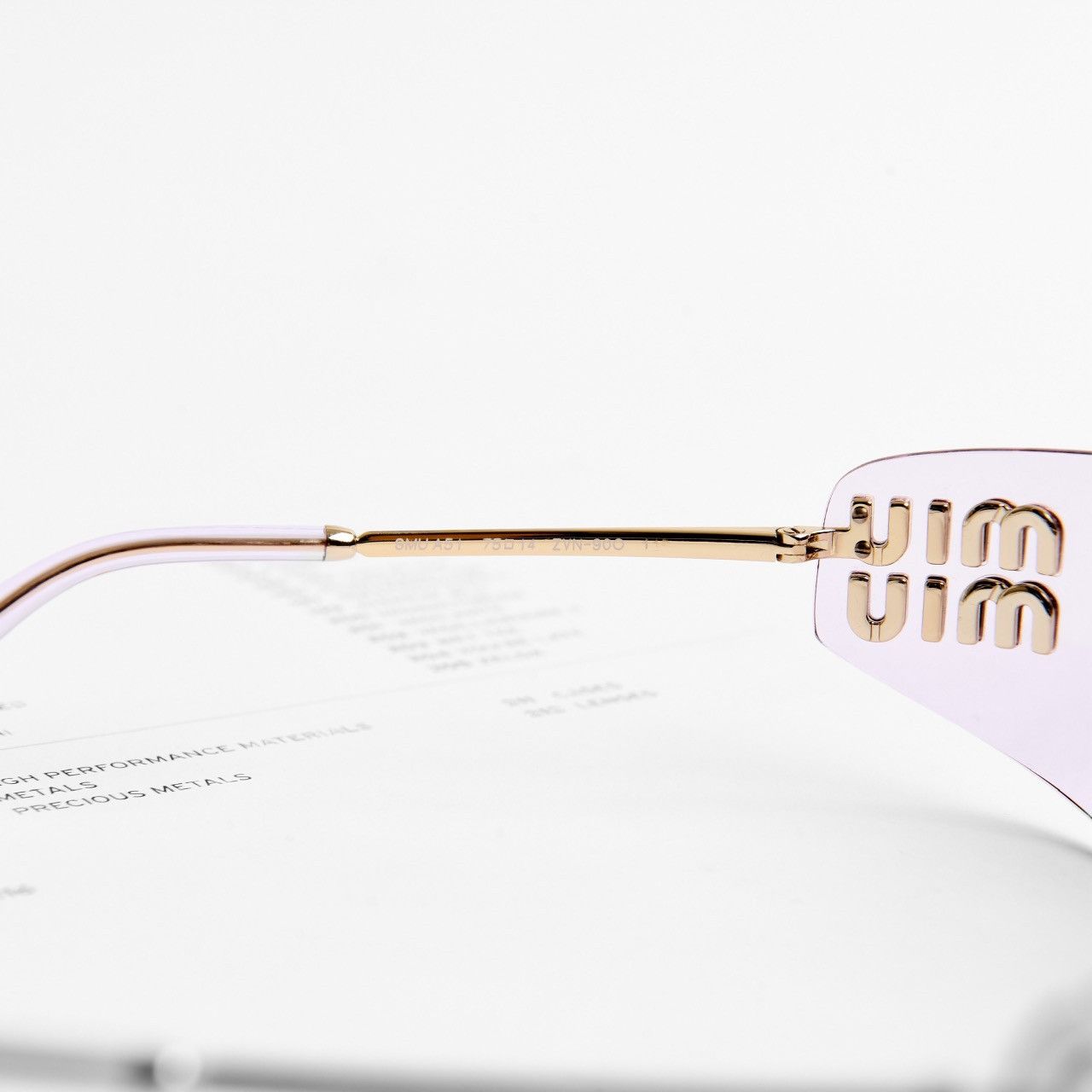 Miu Miu MIU MIU 0MU A51S ZVN90O SUNGLASSES Size ONE SIZE - 5 Thumbnail