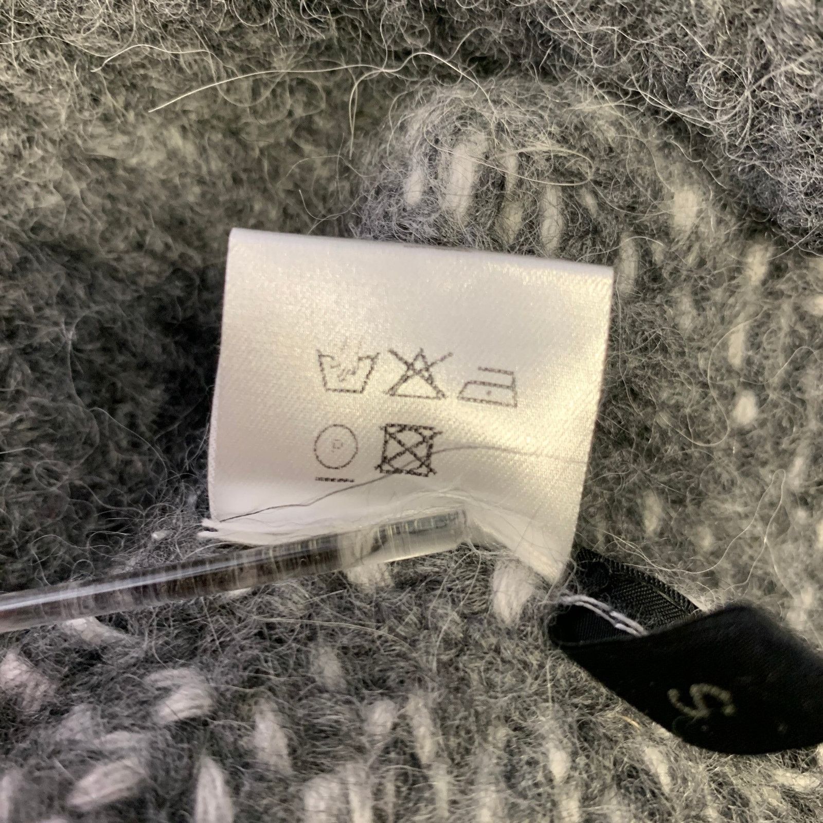 Les Hommes LES HOMMES Light Grey Angora Blend Crew-Neck Sweater S Size US S / EU 44-46 / 1 - 7 Thumbnail
