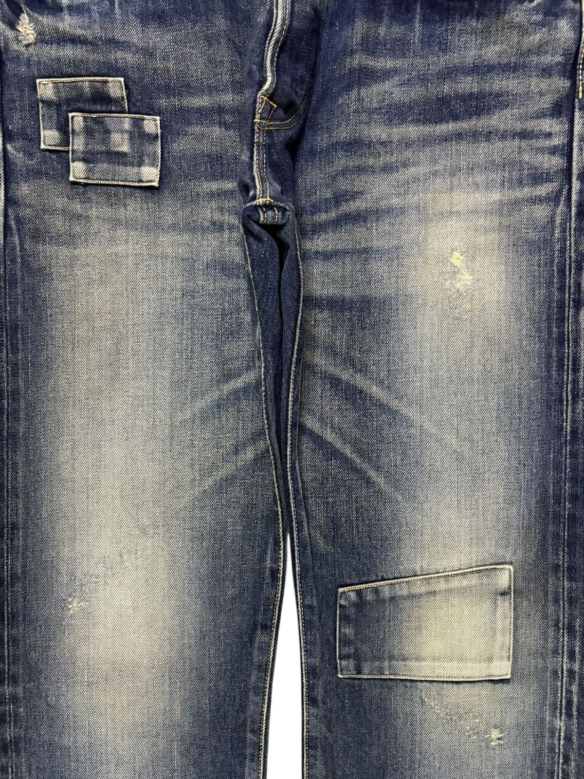 KURO Vintage Kuro Selvedge Thunder Wash Patched Loose Jeans Size US 32 / EU 48 - 6 Thumbnail