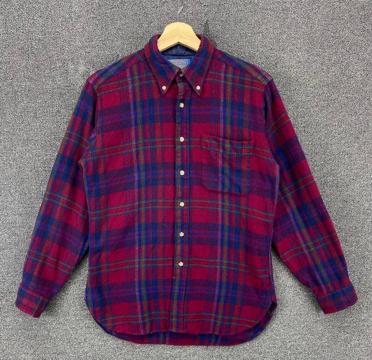 Pendleton Vintage Pendleton Wool Flannel Shadow Plaid Shirts Button Up Size M / US 6-8 / IT 42-44 - 1 Thumbnail