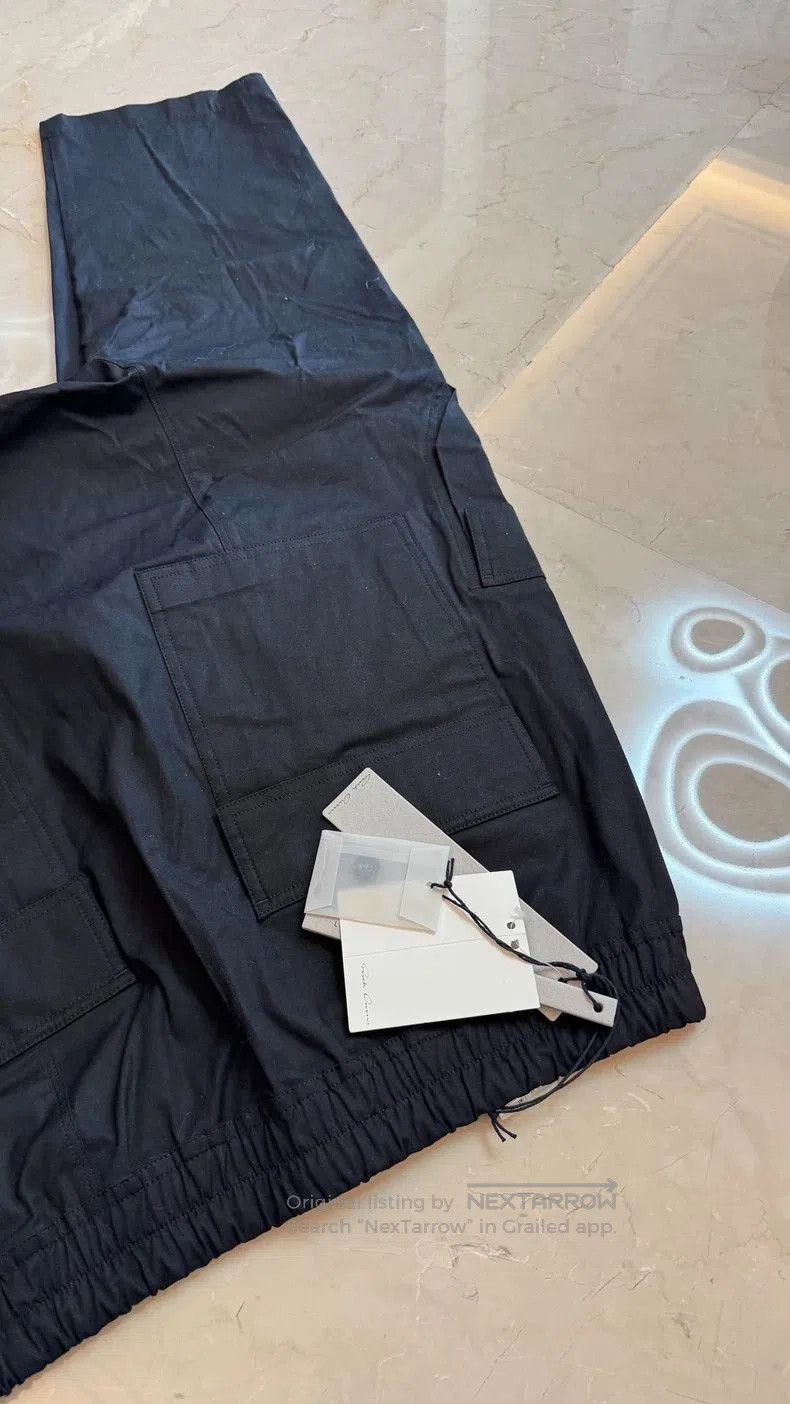 Rick Owens Black Cargo Pants.