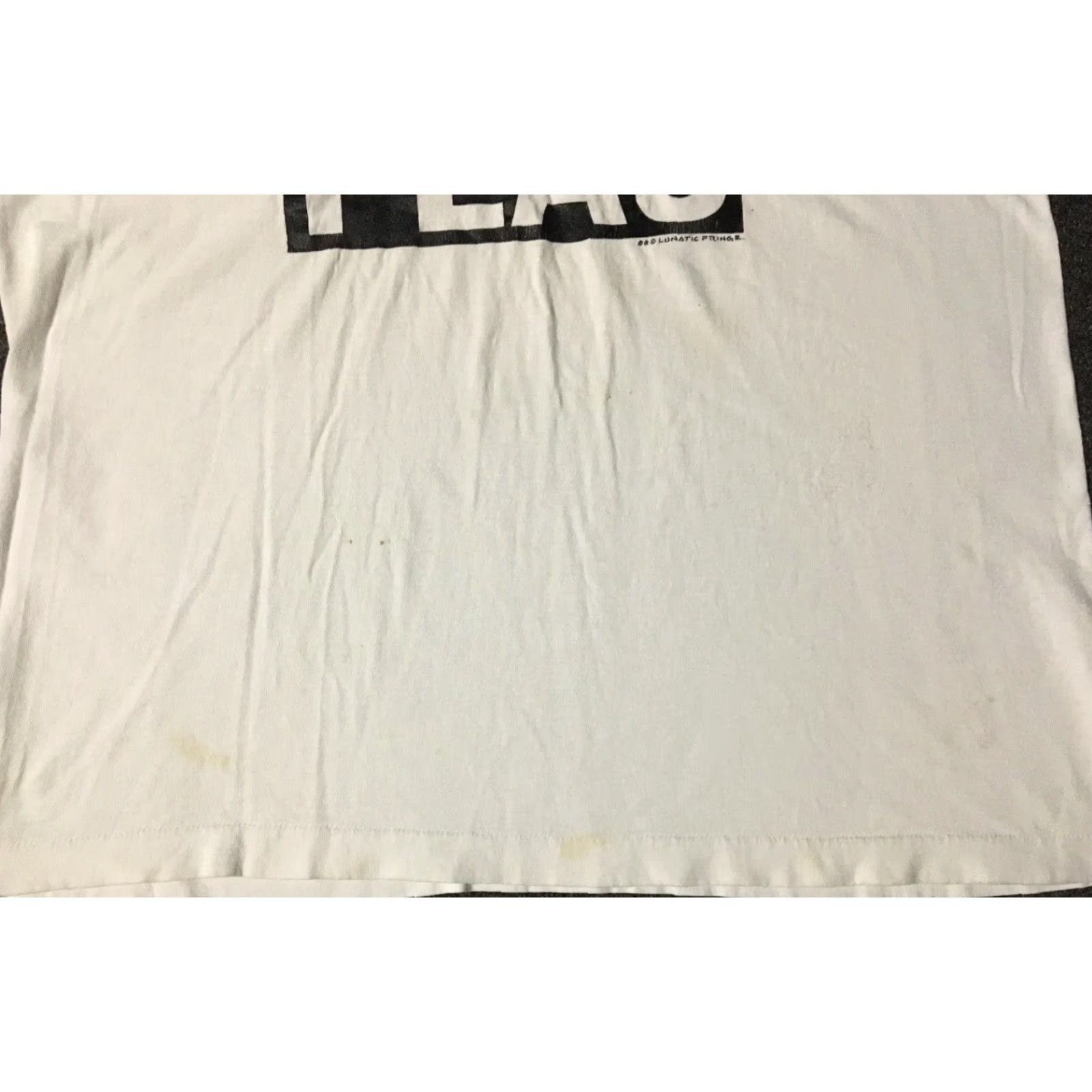 Vintage VINTAGE 90s Visualize Whirled Peas World Peace Faded Shirt 2XL White Men T-Shirt Grunge Humor Size US XXL / EU 58 / 5 - 4 Thumbnail