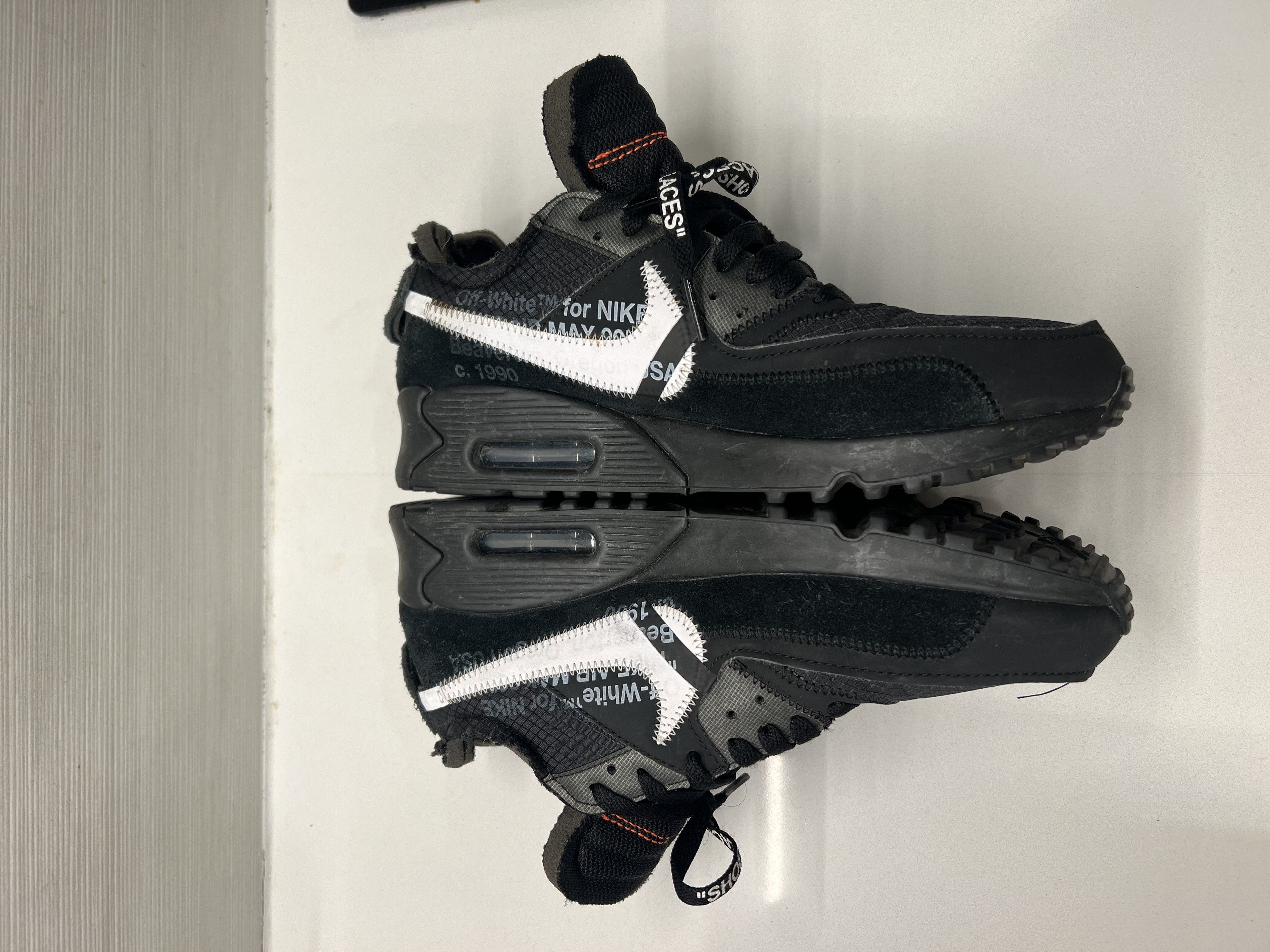Nike × Off-White Nike Air Max 90 Off-White Black 8 Size US 8 / EU 41 - 6 Thumbnail