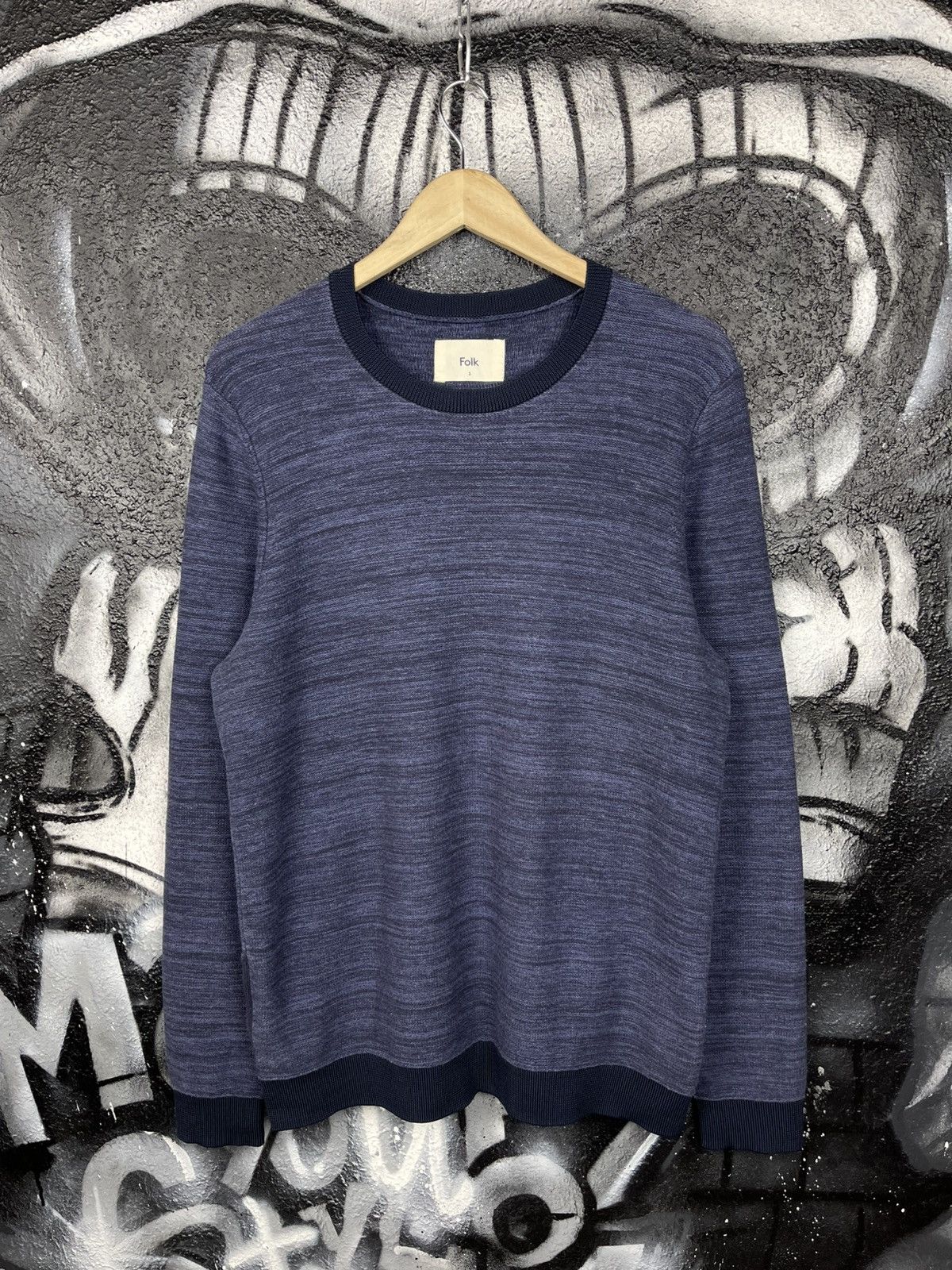 Folk Folk Blue Knit Sweater Men’s Size L Size US L / EU 52-54 / 3 - 2 Thumbnail