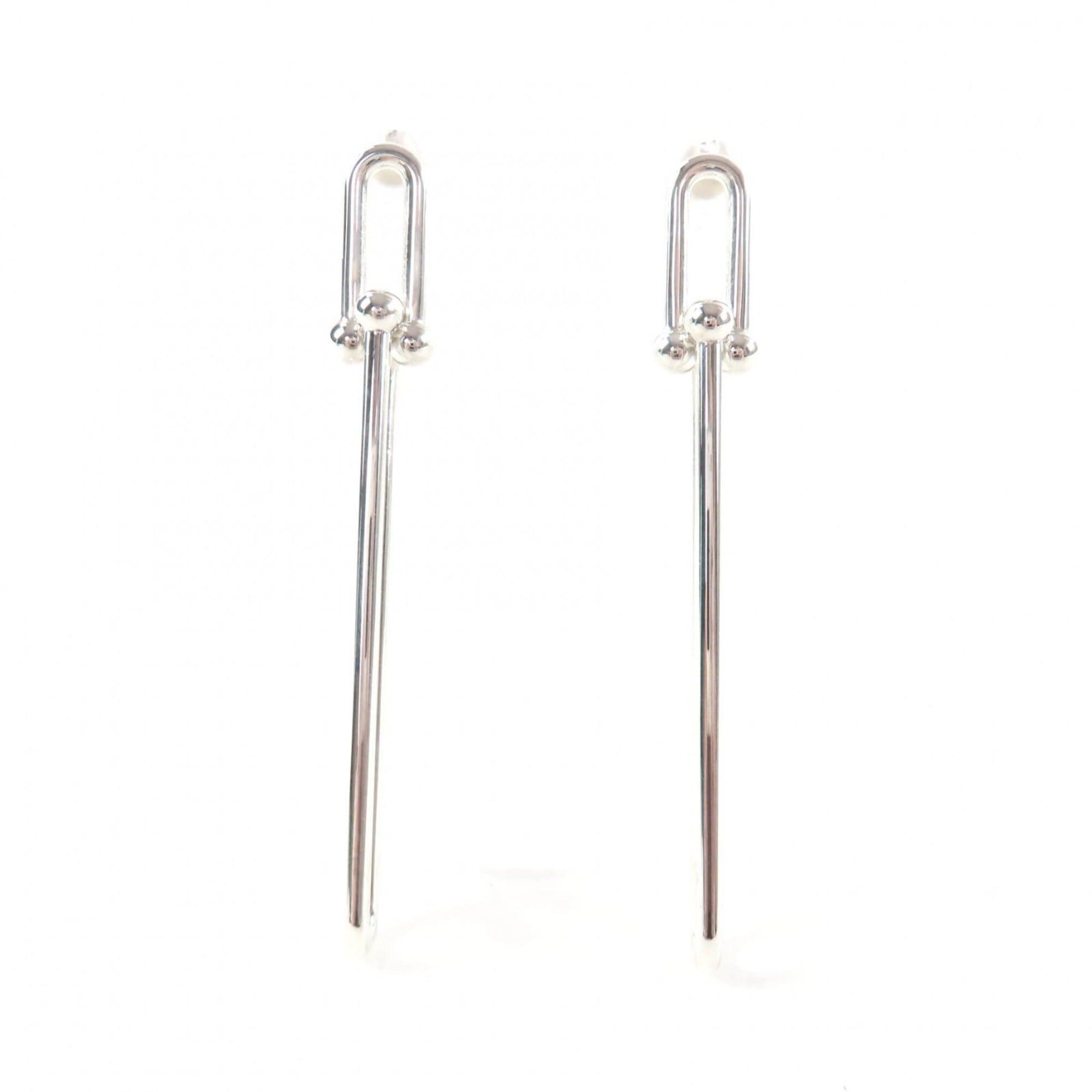 Tiffany & Co. TIFFANY&Co. Tiffany HardWear 925 Double Long Link Earrings, Silver, with Case, Weight 20.2g, Women's Size ONE SIZE - 1 Thumbnail