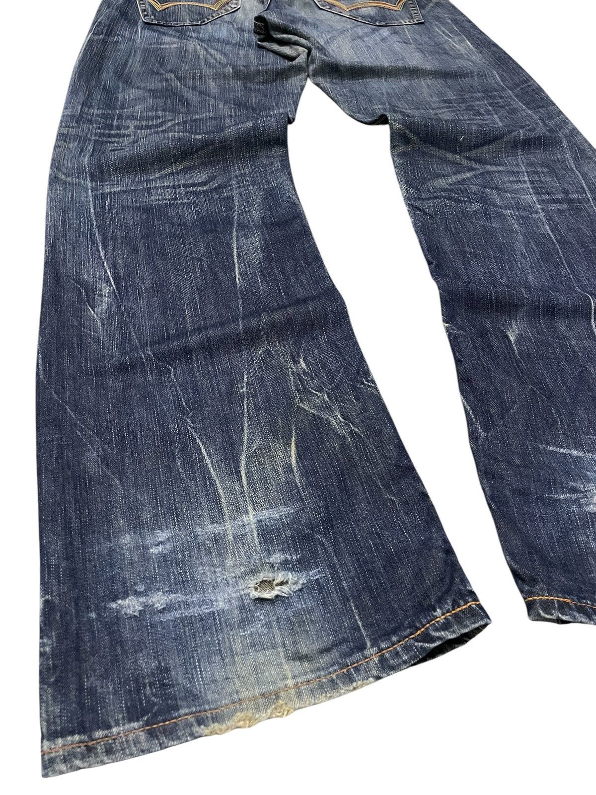 Edwin Rare Edwin 503 Flare Heavy Stitch Multi Colour Denim Jeans Size US 34 / EU 50 - 17 Thumbnail