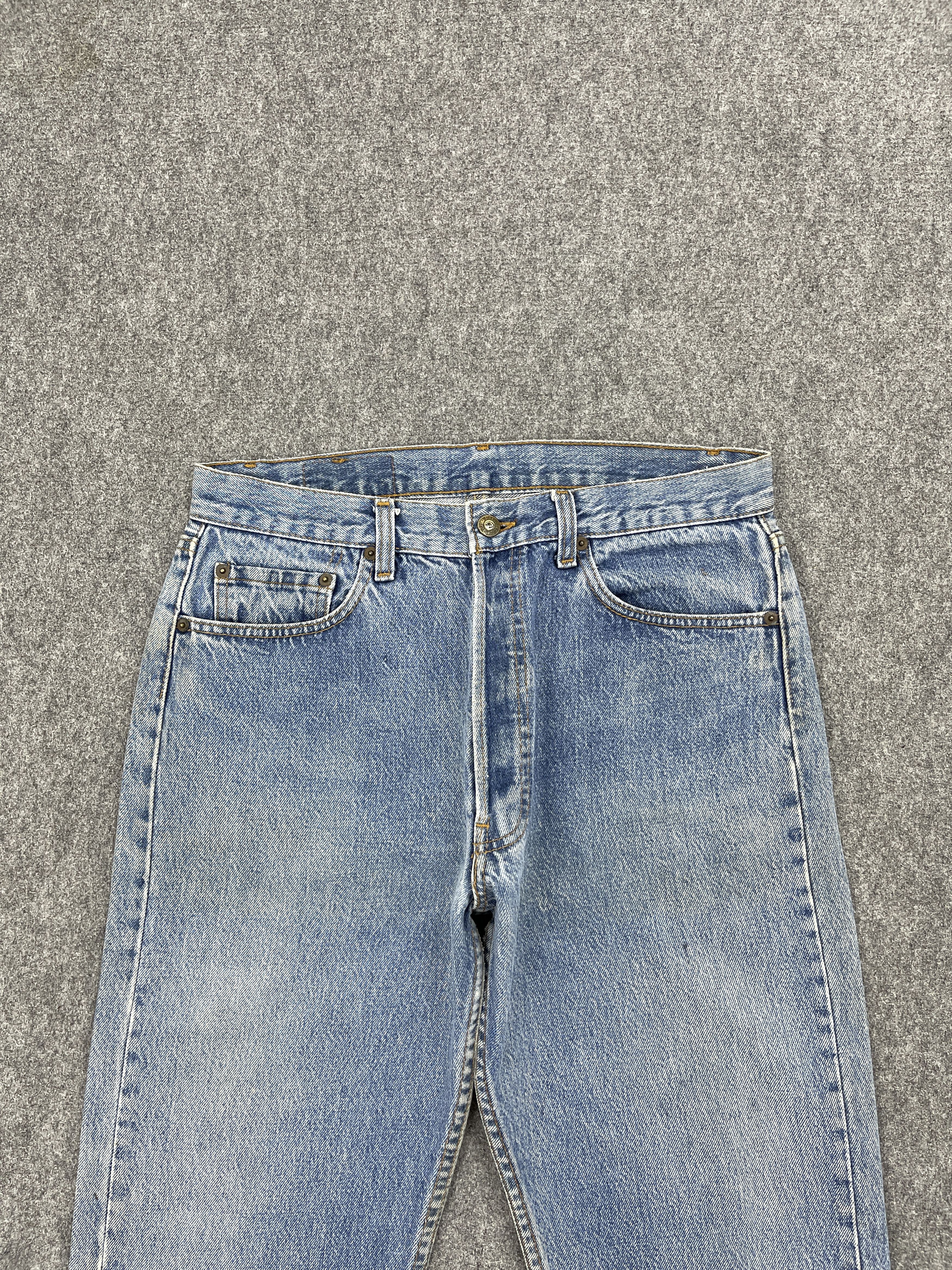 Levi's × Vintage Light Blue Washed Vintage 90s Levis 501 Denim Jeans Size US 31 - 2 Thumbnail