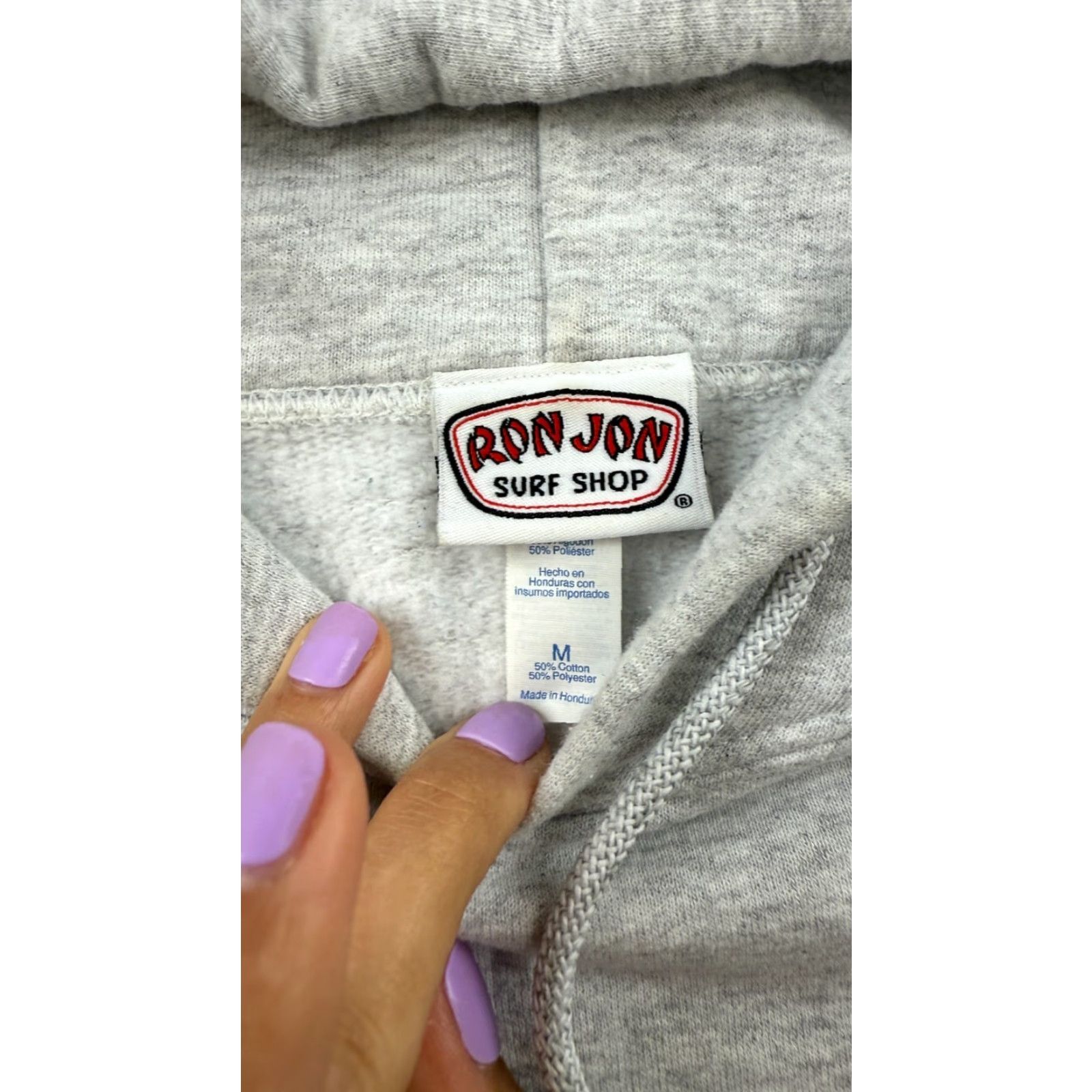 Ron Jon Surf Shop Ron Jon Surf Shop Hoodie Mens Medium Gray Long Sleeve Pullover Outdoor Size US M / EU 48-50 / 2 - 5 Thumbnail