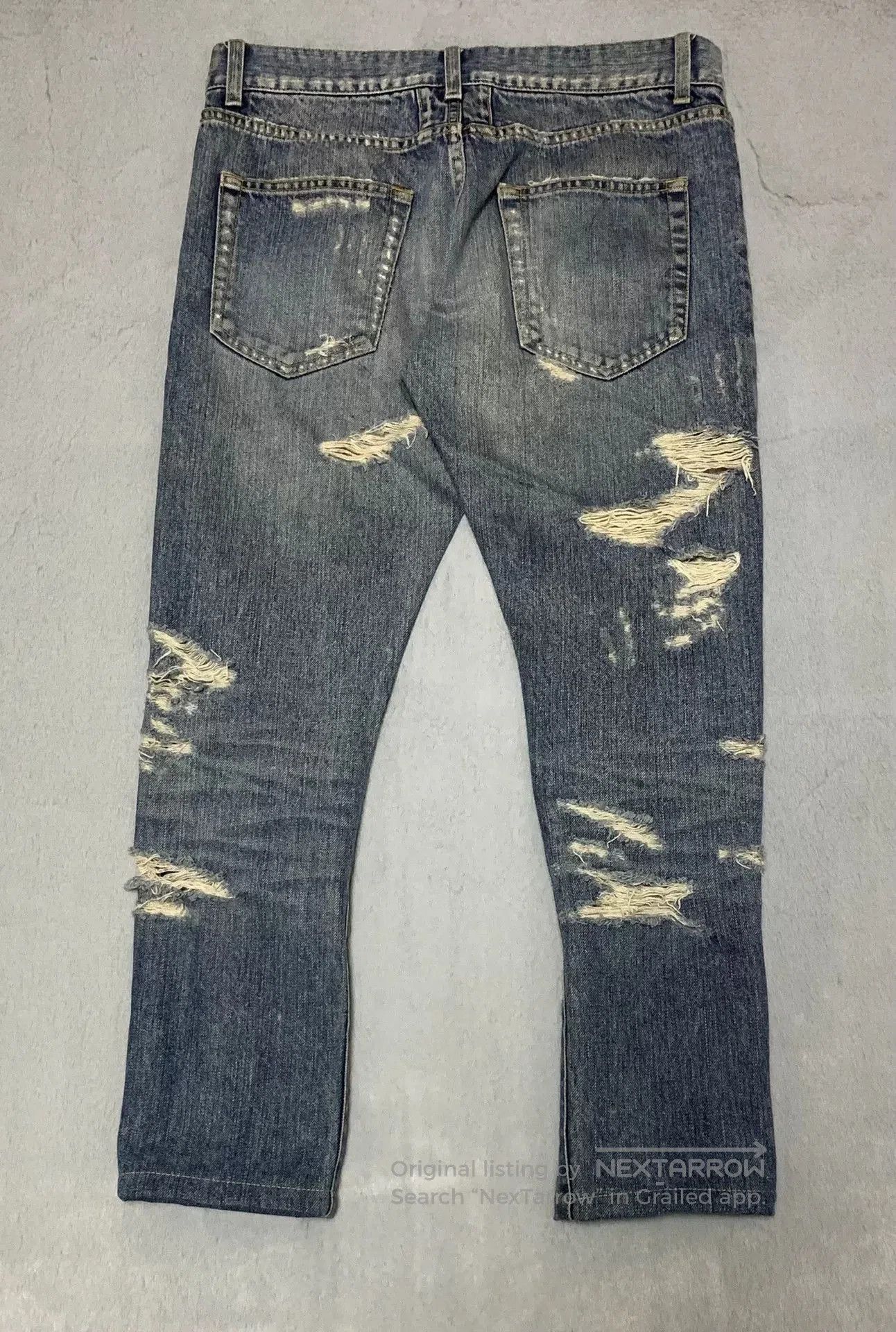 Saint Laurent Paris Saint Laurent Distressed Denim Pants. Size US 30 / EU 46 - 2 Thumbnail