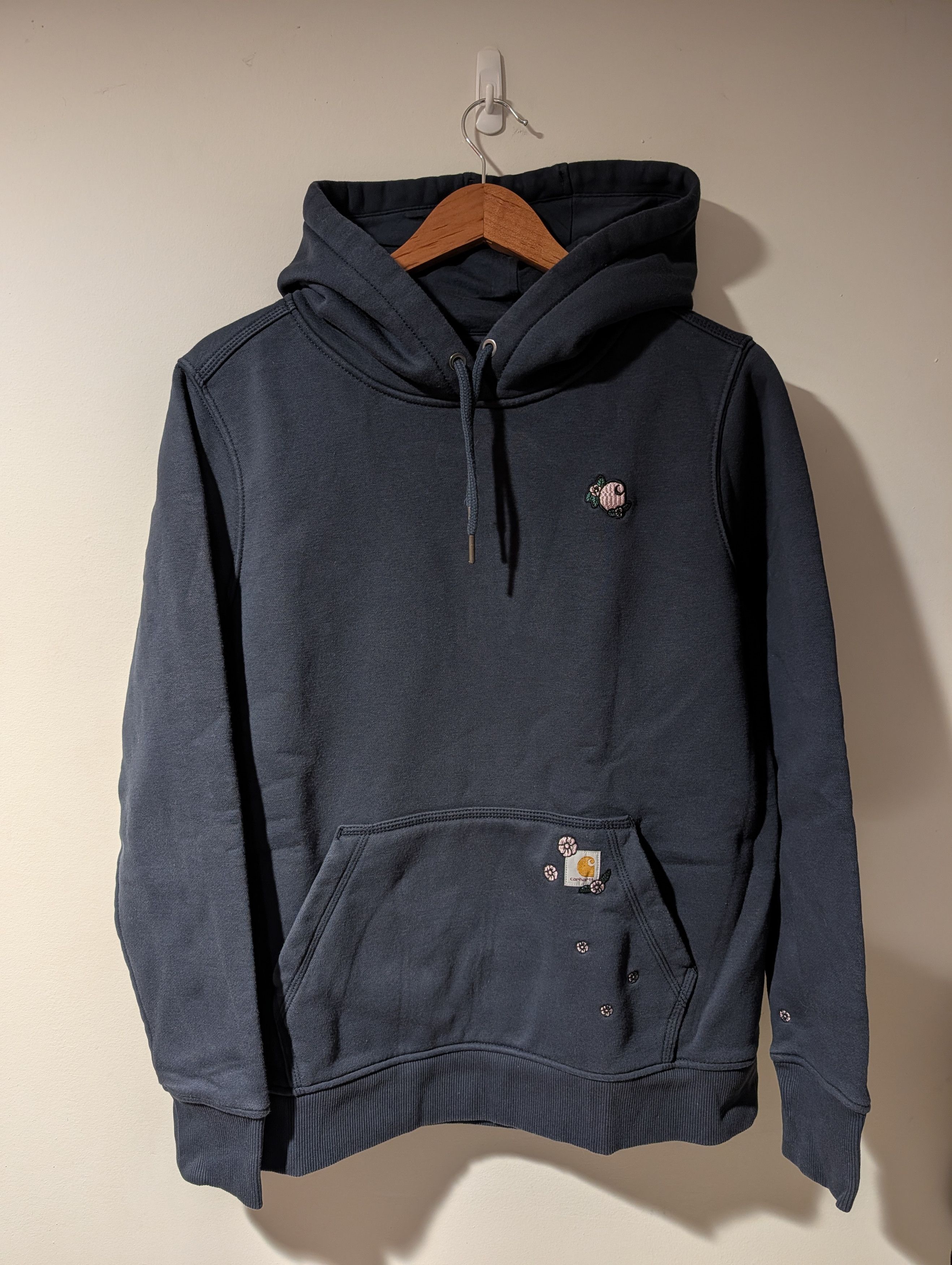 Carhartt Carhartt WIP Floral Embroidery Hoodie Womens Relaxed Flower Size L / US 10 / IT 46 - 1 Thumbnail